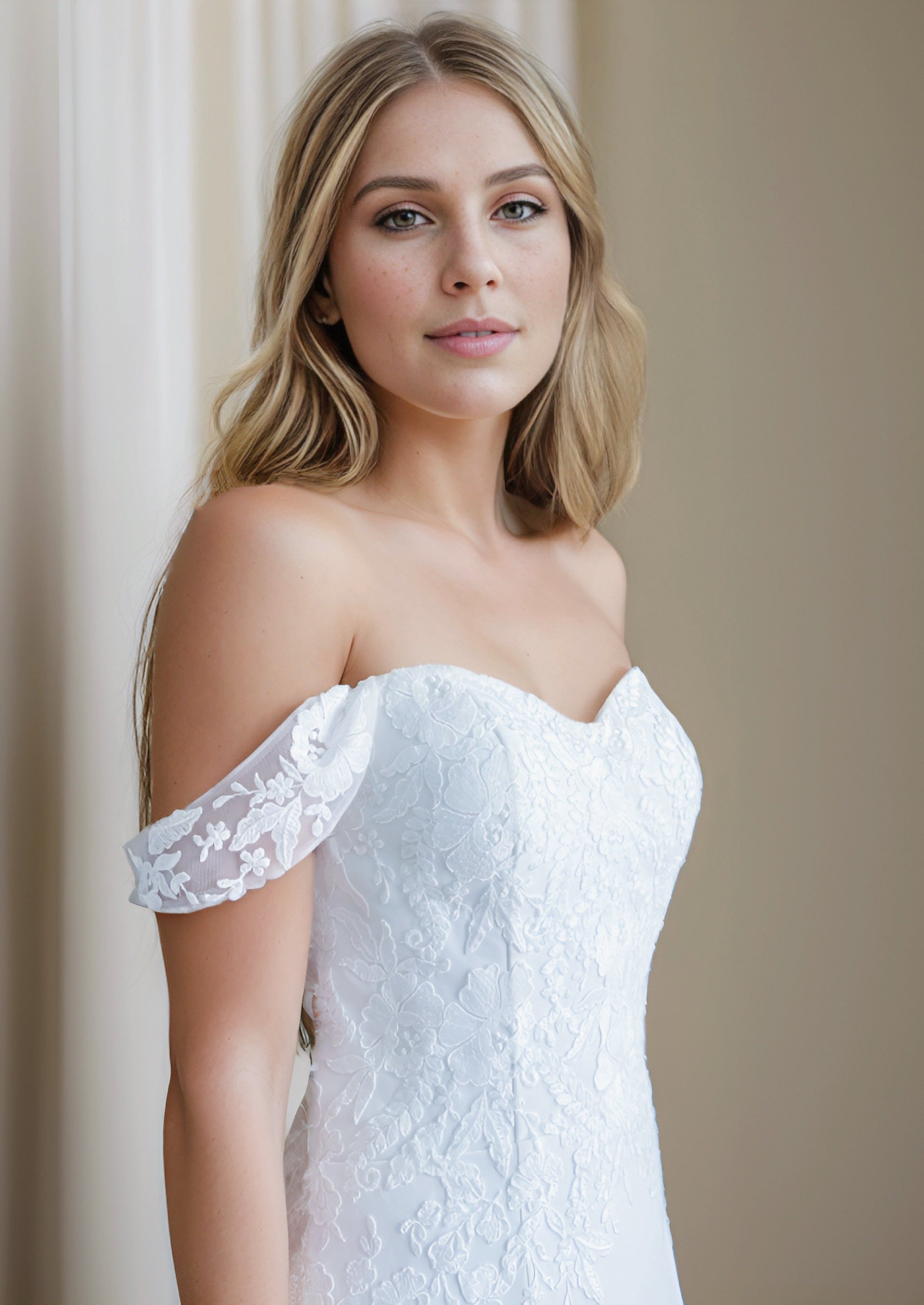 Anomalie Long Lace Vintage Wedding Dress - Stefanie Style | Perfect for Boho, Beach & Garden Weddings