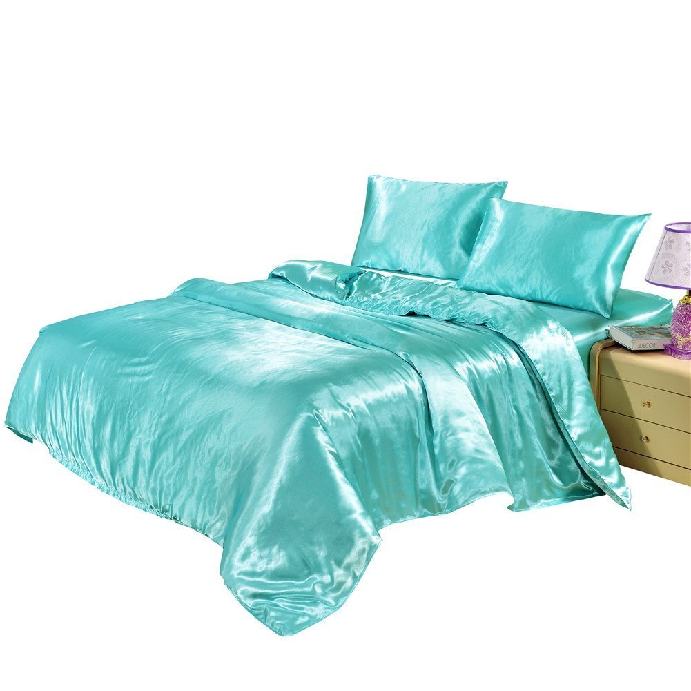 Luxury 7-Piece Satin Bedding Set - Ultra Soft Silky Sheets with 19