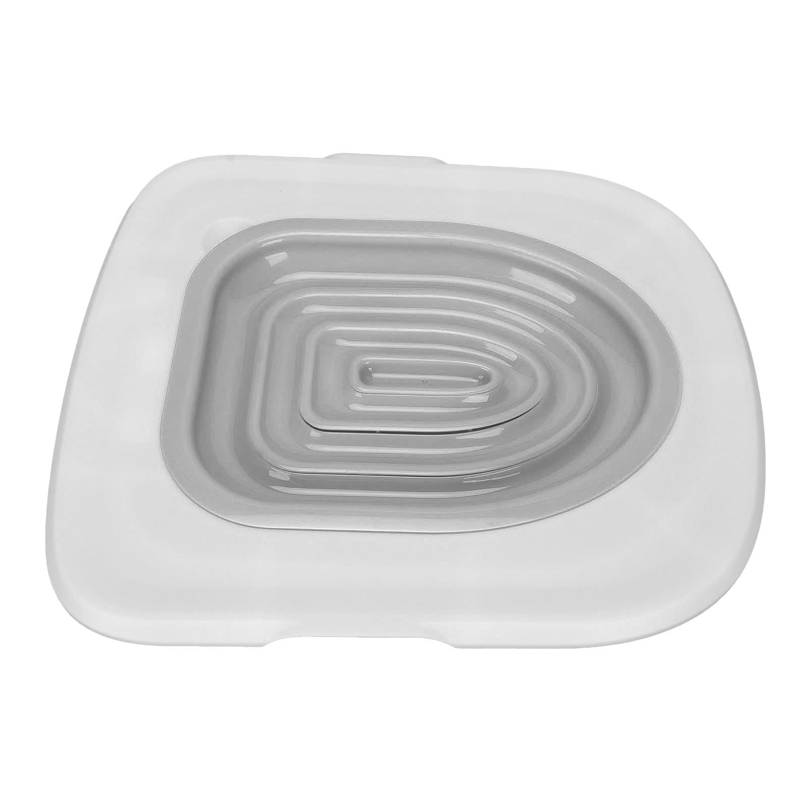 Eco-Friendly Cat Toilet Training Kit - Safe, Easy to Install & Reusable Litter Box Tray with Gray Inner Support (White) | Perfect for House Cleaning & Pet Potty Training