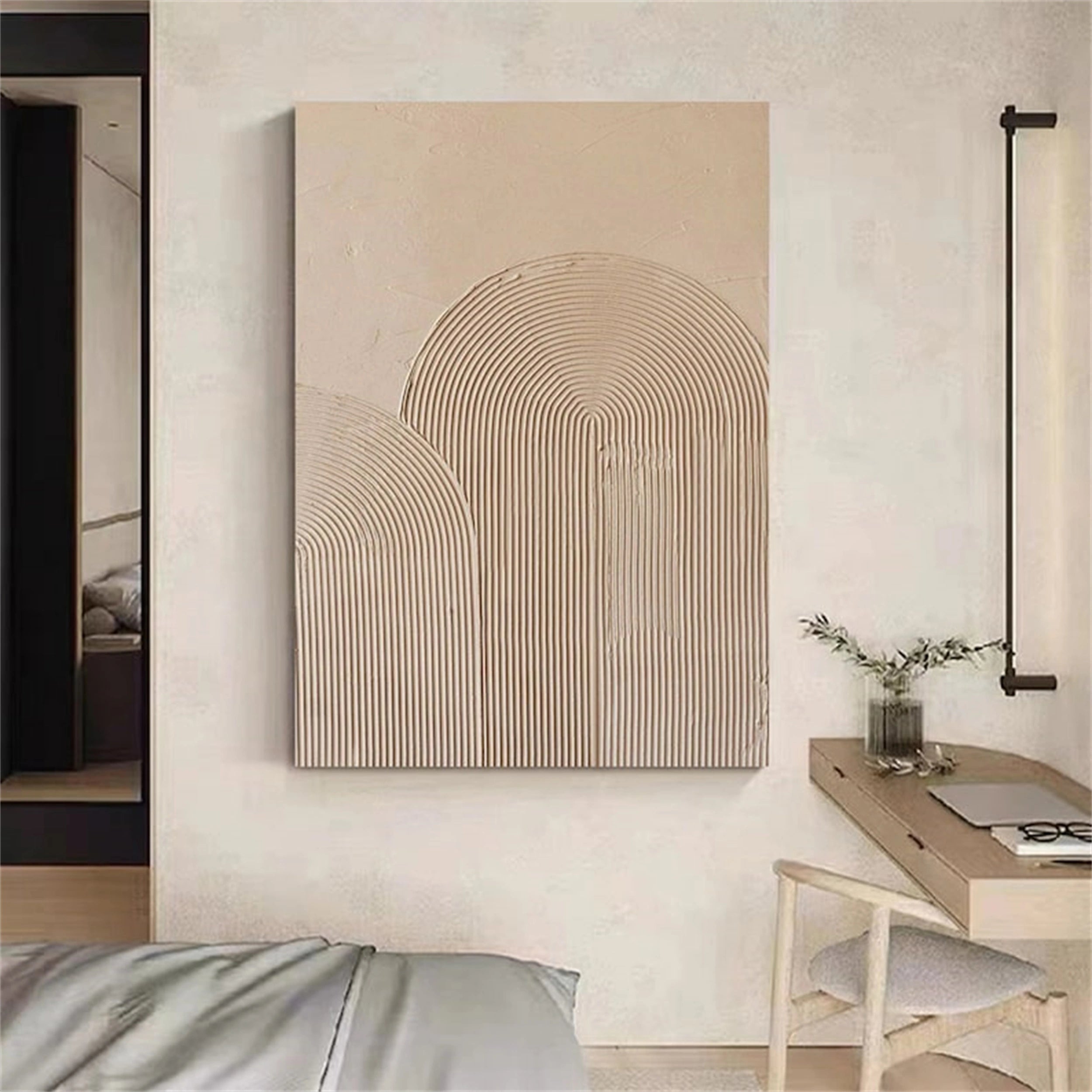 Beige & Brown Abstract Wall Art Print #BB073 - Modern Home Decor for Living Room, Bedroom & Office