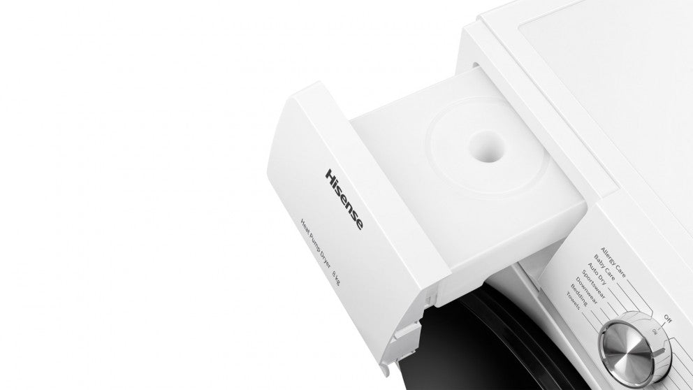 Hisense 8kg Heat Pump Dryer HDFY80H - Energy Efficient, Quiet & Fast Drying for Home Laundry - Perfect for Apartments, Small Families & Eco-Friendly Living
