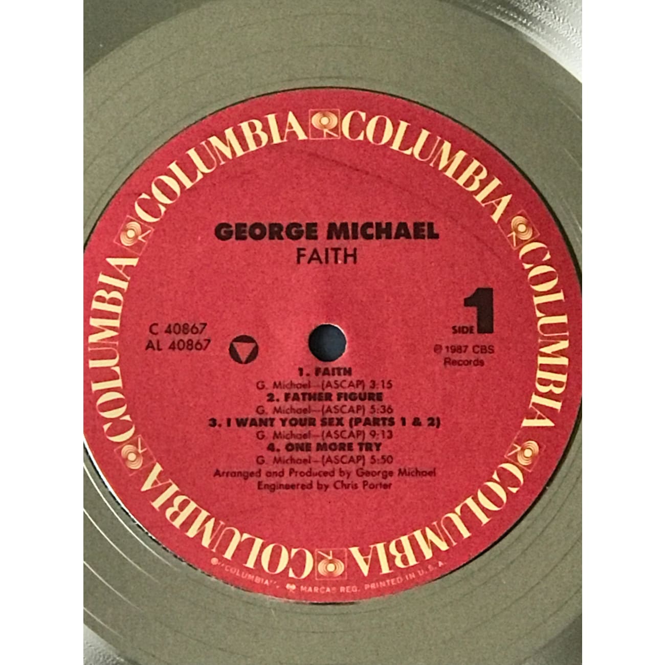 George Michael Faith RIAA Platinum Album Award - Official Music Collectible for Fans & Display - Perfect for Home, Office & Music Memorabilia Collections