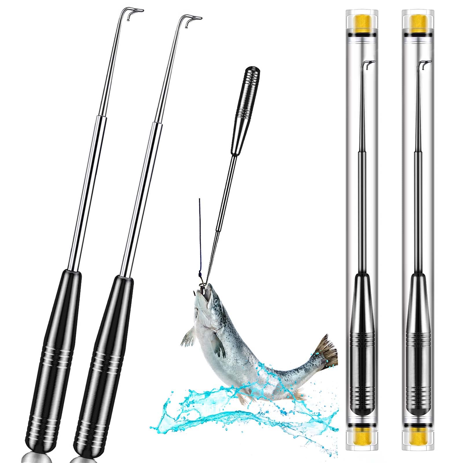2PCS Fishing Hook Quick Removal Tool - Safe & Easy Fish Hook Extractor for Anglers | Fishing Accessories Kit for Secure Hook Disconnect | Perfect for Catch & Release Fishing, Ice Fishing & Saltwater Angling