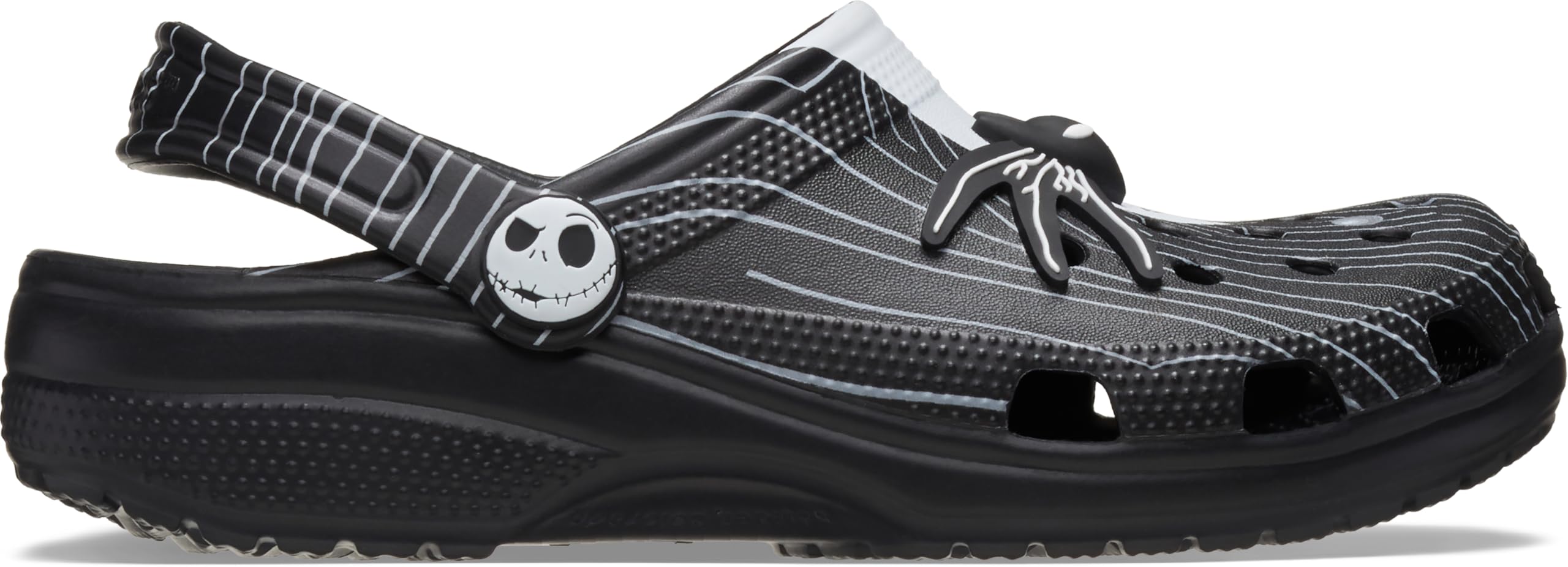 Unisex Crocs Jack Skellington Nightmare Before Christmas Classic Clogs - Comfortable Slip-On Shoes for Halloween, Cosplay & Everyday Wear