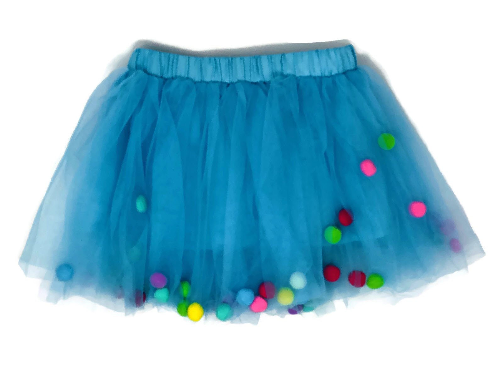 Ballerina Tutu Dress for Girls - Recital Dance Costume with Pom Pom Puff Balls | Perfect for Ballet Performances, Dance Recitals & Dress-Up Play