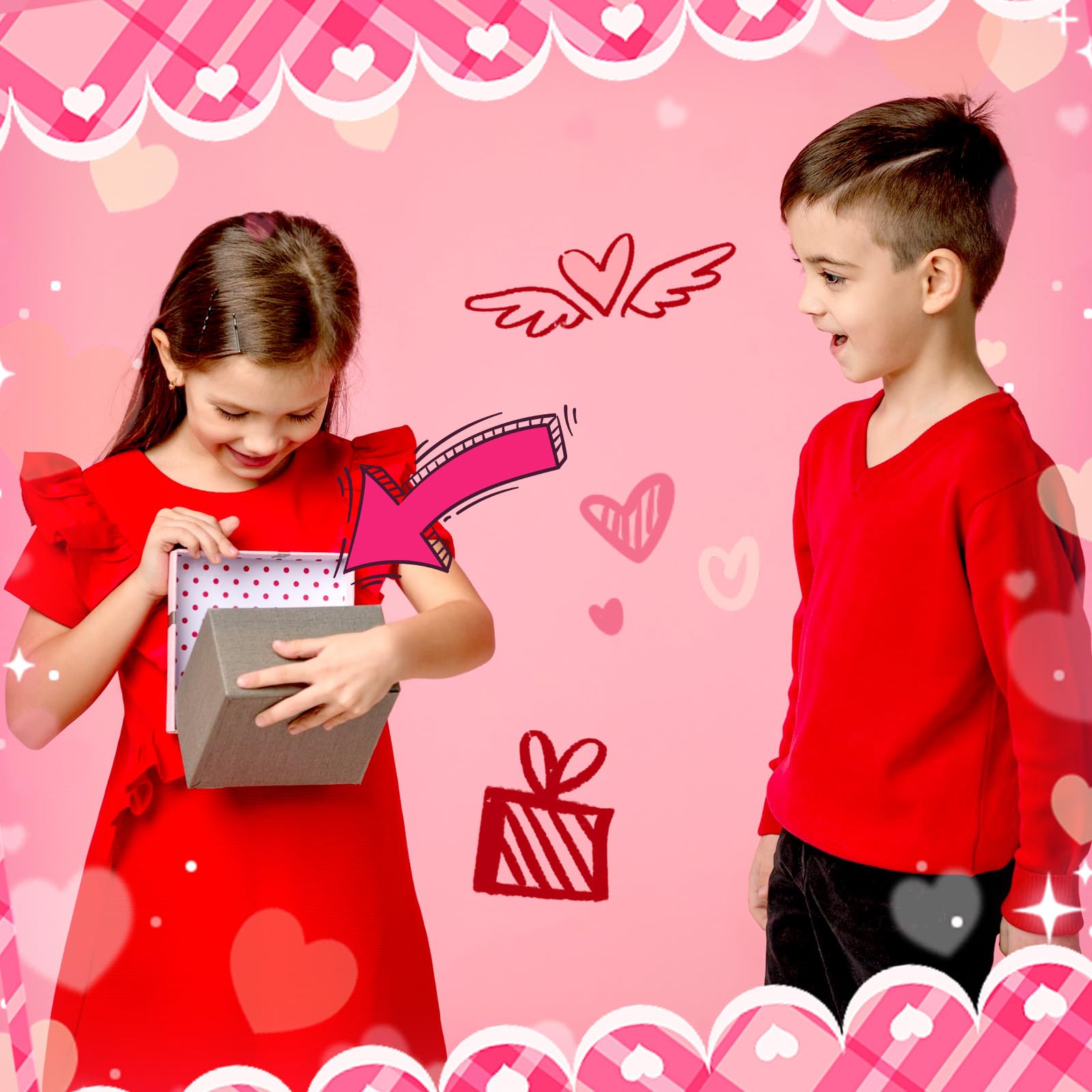 12 Pack Valentine's Day Heart Shaped Plastic Cups with Lids & Straws - 12 oz Romantic Party Cups for Kids Birthday, School Classroom Prizes, Wedding Favors - Perfect for Valentine's Parties, Bridal Showers & Gift Exchanges