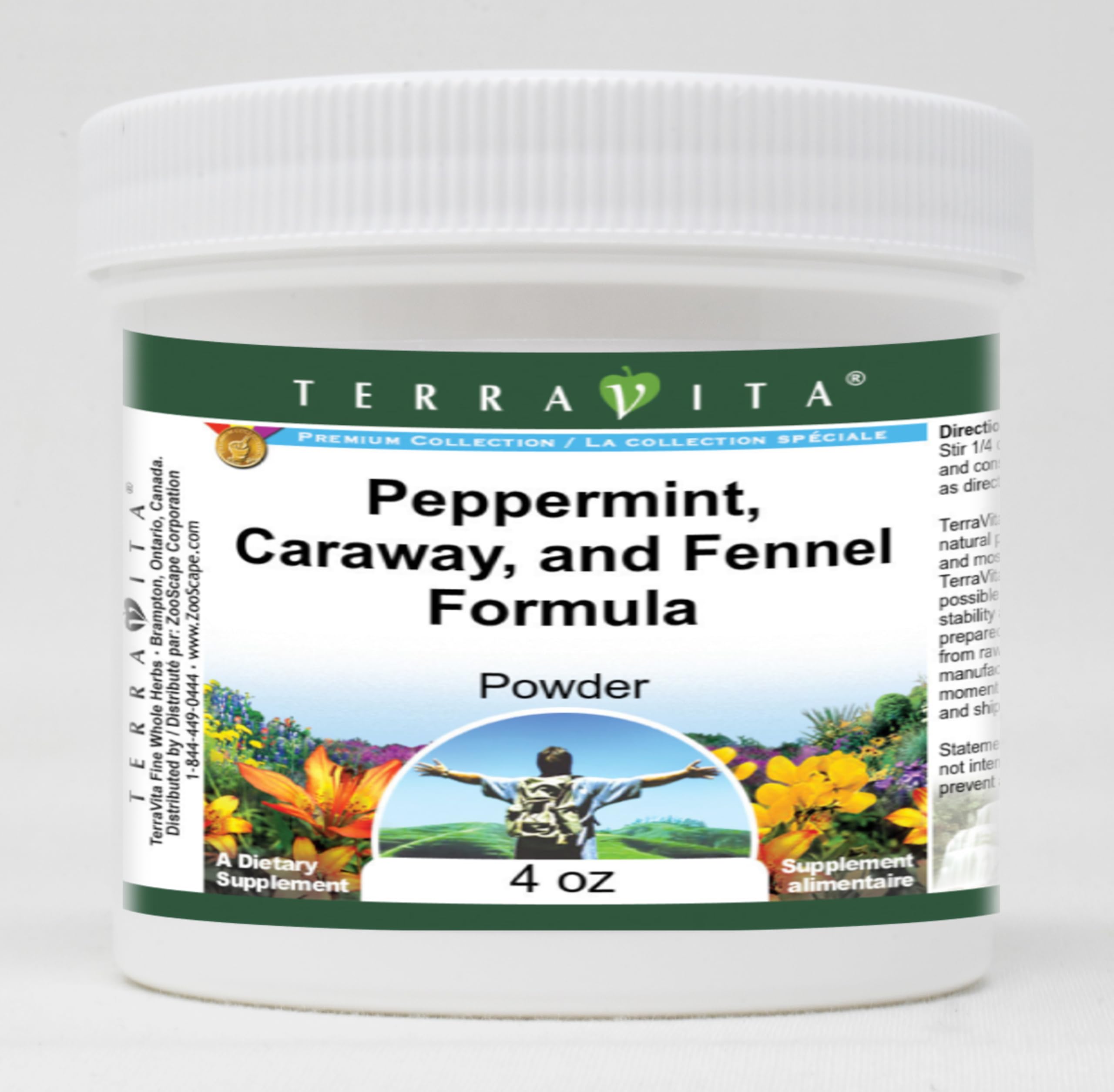 Peppermint Caraway Fennel Digestive Support Powder - 4oz Herbal Supplement for Gut Health & Bloating Relief | Natural Stomach Comfort Formula (ZIN: 517188) | Perfect for After Meals & Digestive Wellness