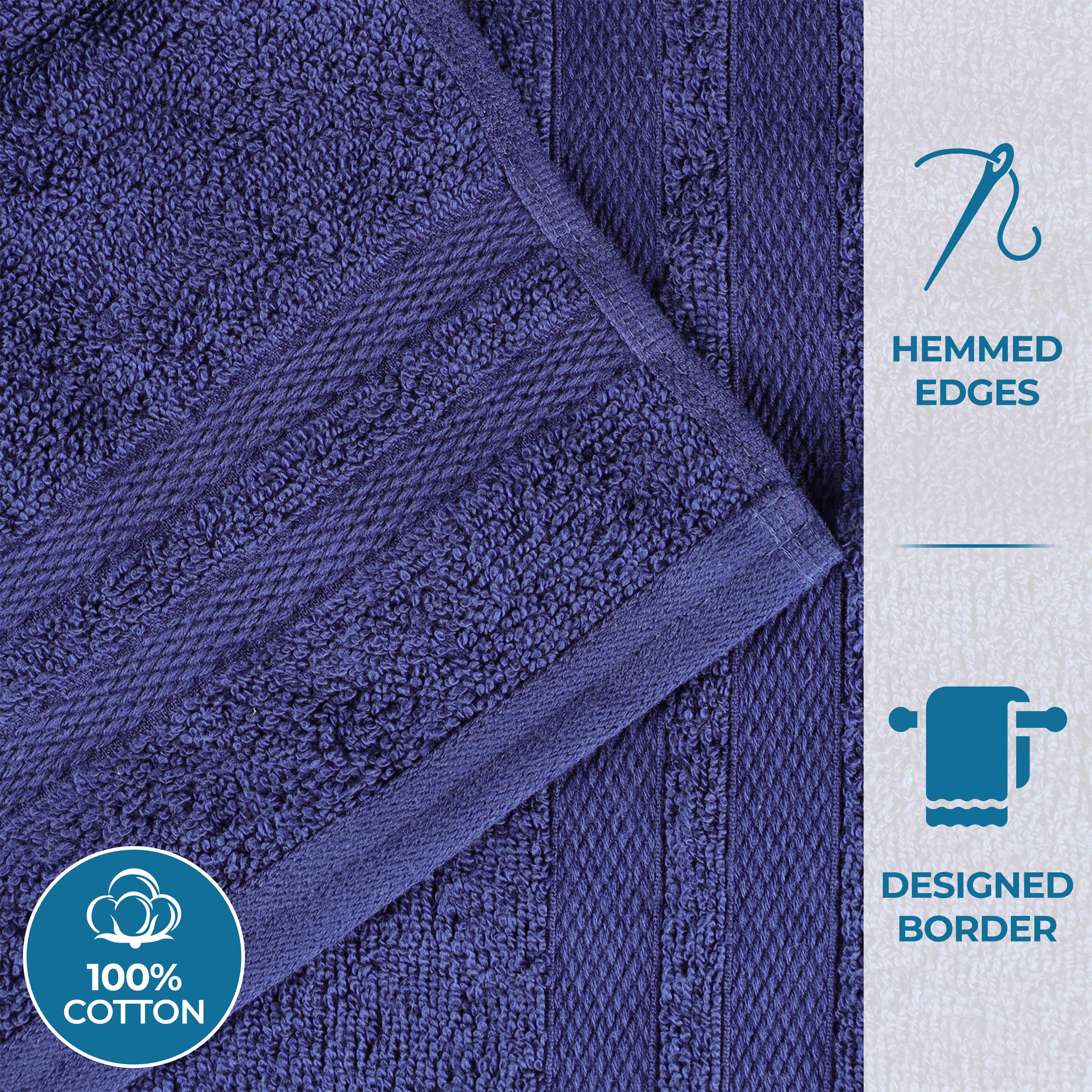 Ultra Soft Cotton Absorbent Bath Towel Set - 6 Piece Solid Color Collection for Spa, Gym & Luxury Home Use