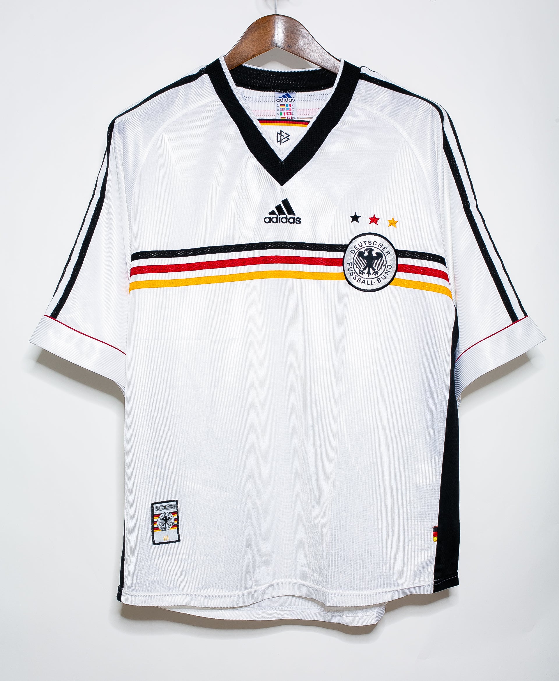 1998 Germany Home Jersey (XL) - Vintage Soccer Shirt for Fans & Collectors - Perfect for Matches, Gifts & Memorabilia Display