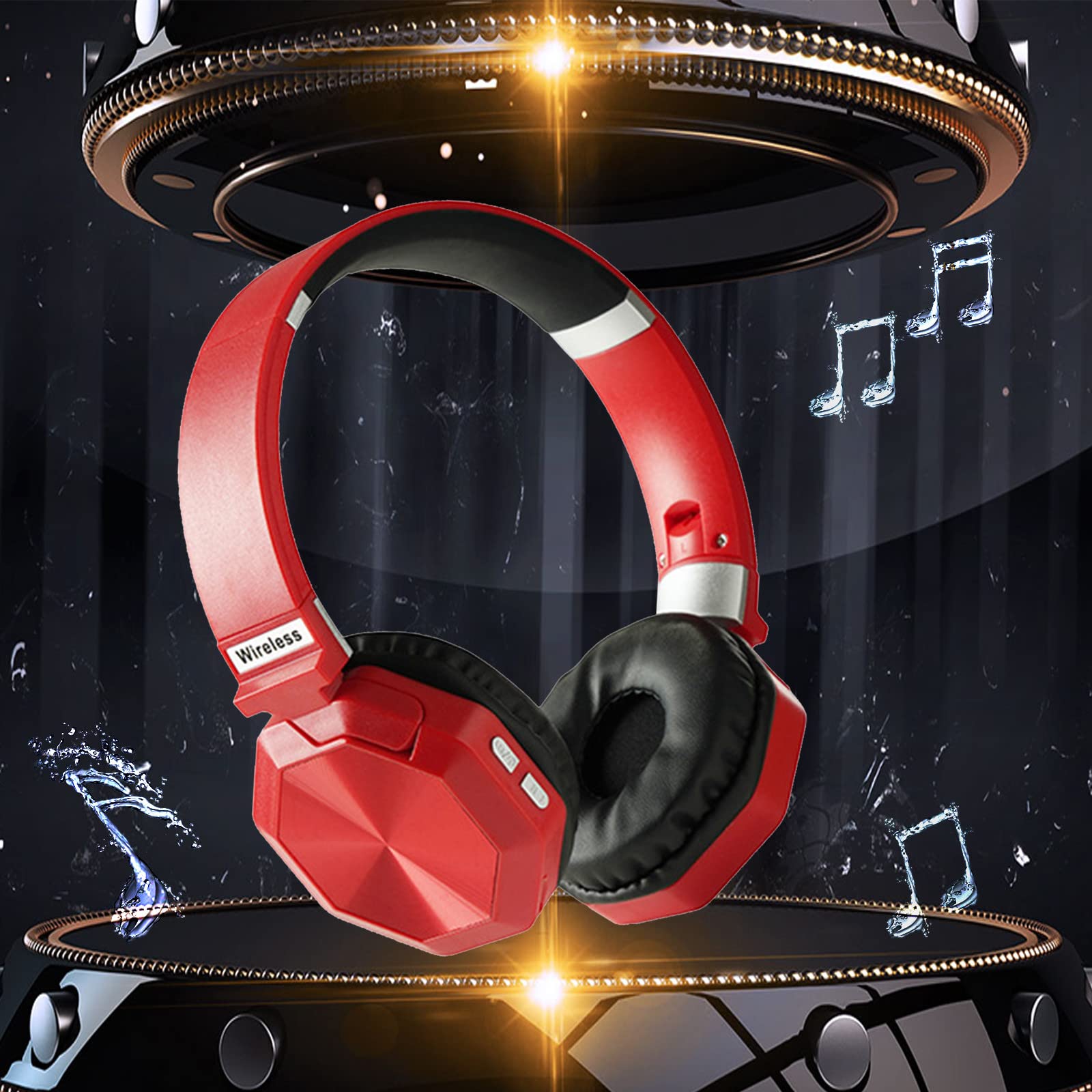 Wireless Bluetooth Headphones Over Ear - Hi-Fi Stereo Noise Cancelling Foldable Headset with Mic | Perfect for Travel, Workout, Office & Gaming | Compatible with Laptop, PC, Smartphone