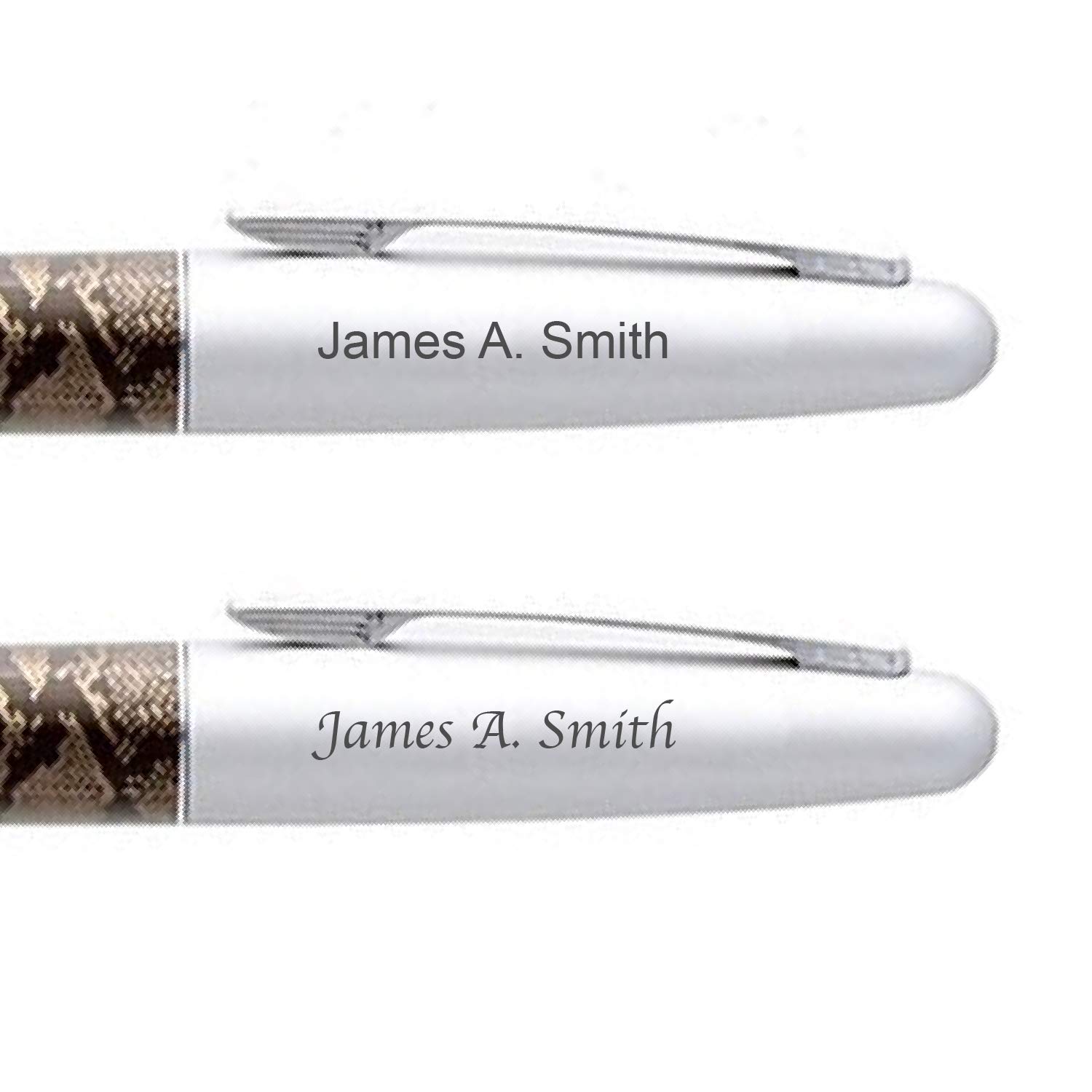 PILOT Engraved Personalized Metropolitan Animal Collection Fountain Pen Gift Set - Silver Python Pattern for Writers, Professionals & Graduation Gifts