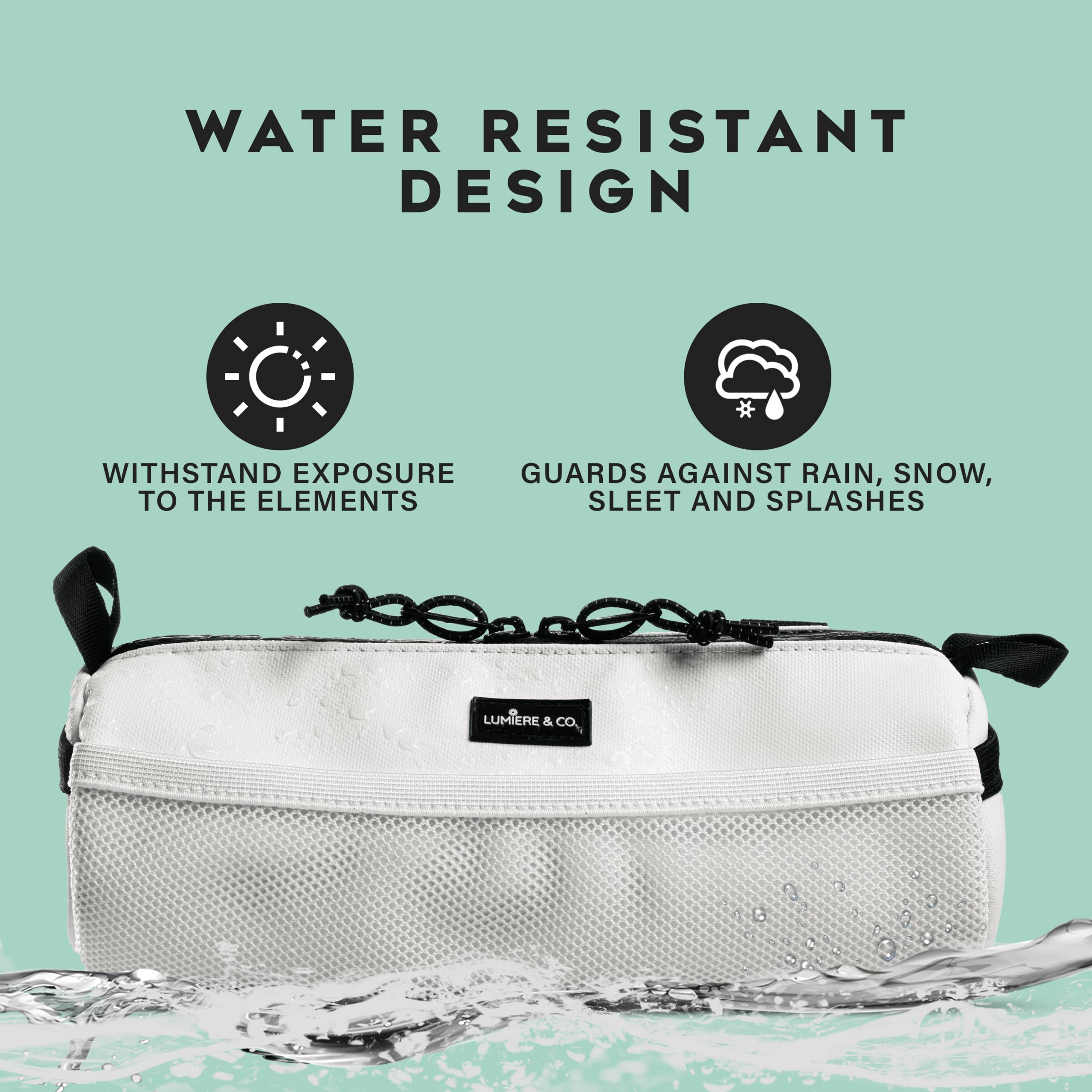 Lumiere & Co. Waterproof Bike Handlebar Bag - Front Bicycle Bag for Mountain & Road Bikes - Durable Cycling Accessories with Reflective Strip - Perfect for Commuting, Touring & Outdoor Adventures
