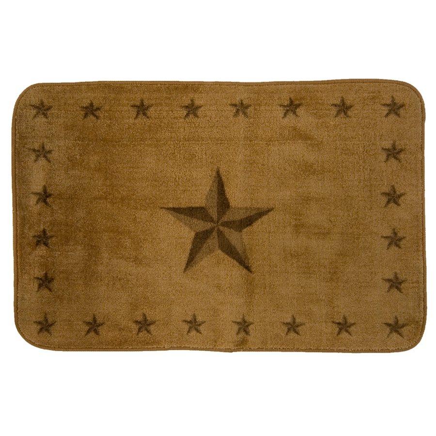 Soft and Plush Light Chocolate Star Non-Slip Kitchen Bathroom Rug - Perfect for Bath Mats, Shower Mats, and Cozy Home Decor