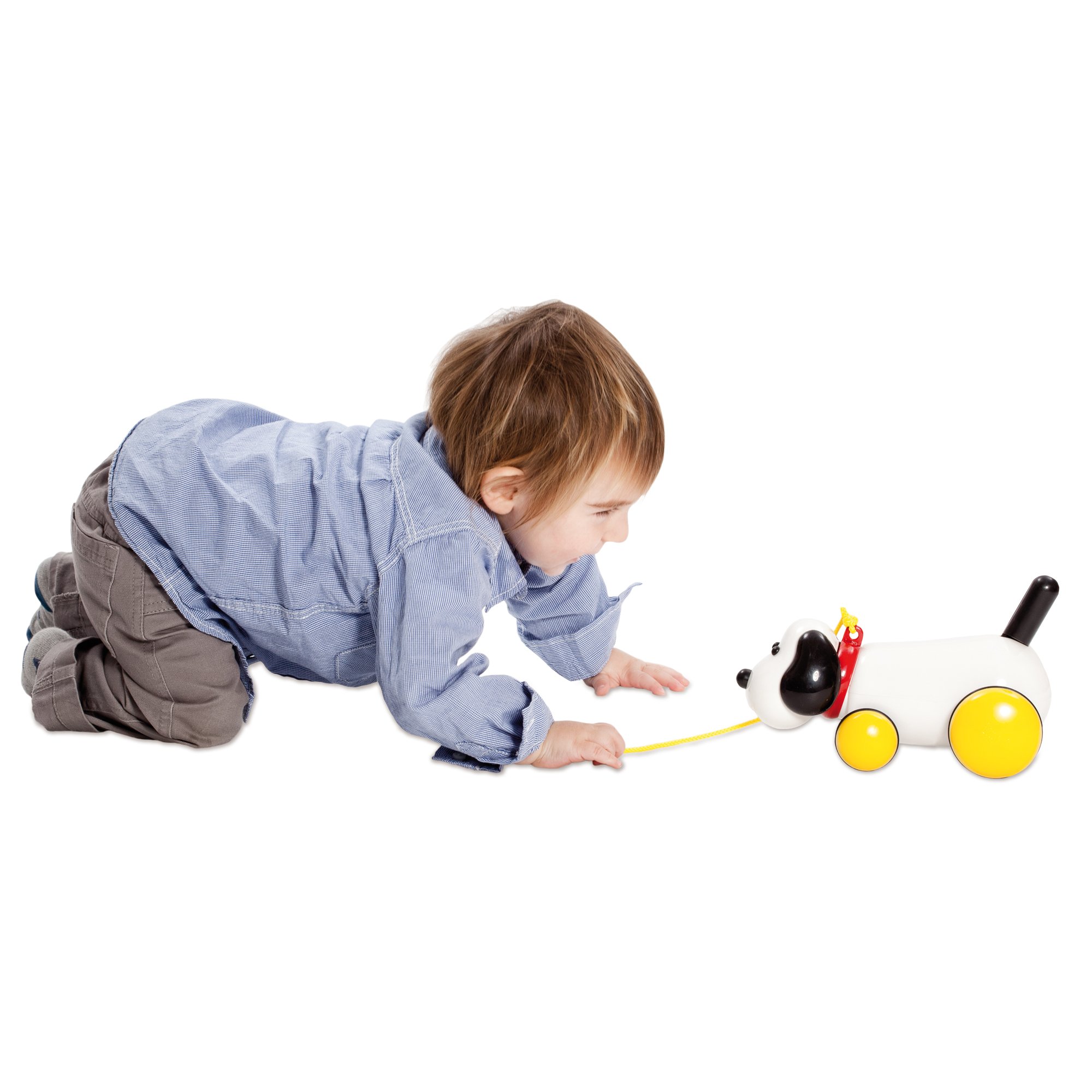 Galt Ambi Toys - Max Pull Along Dog for Toddlers | Wooden Pull Toy for Kids Ages 1-3 | Educational Walking Toy for Early Development | Perfect for Indoor Play & Learning Activities