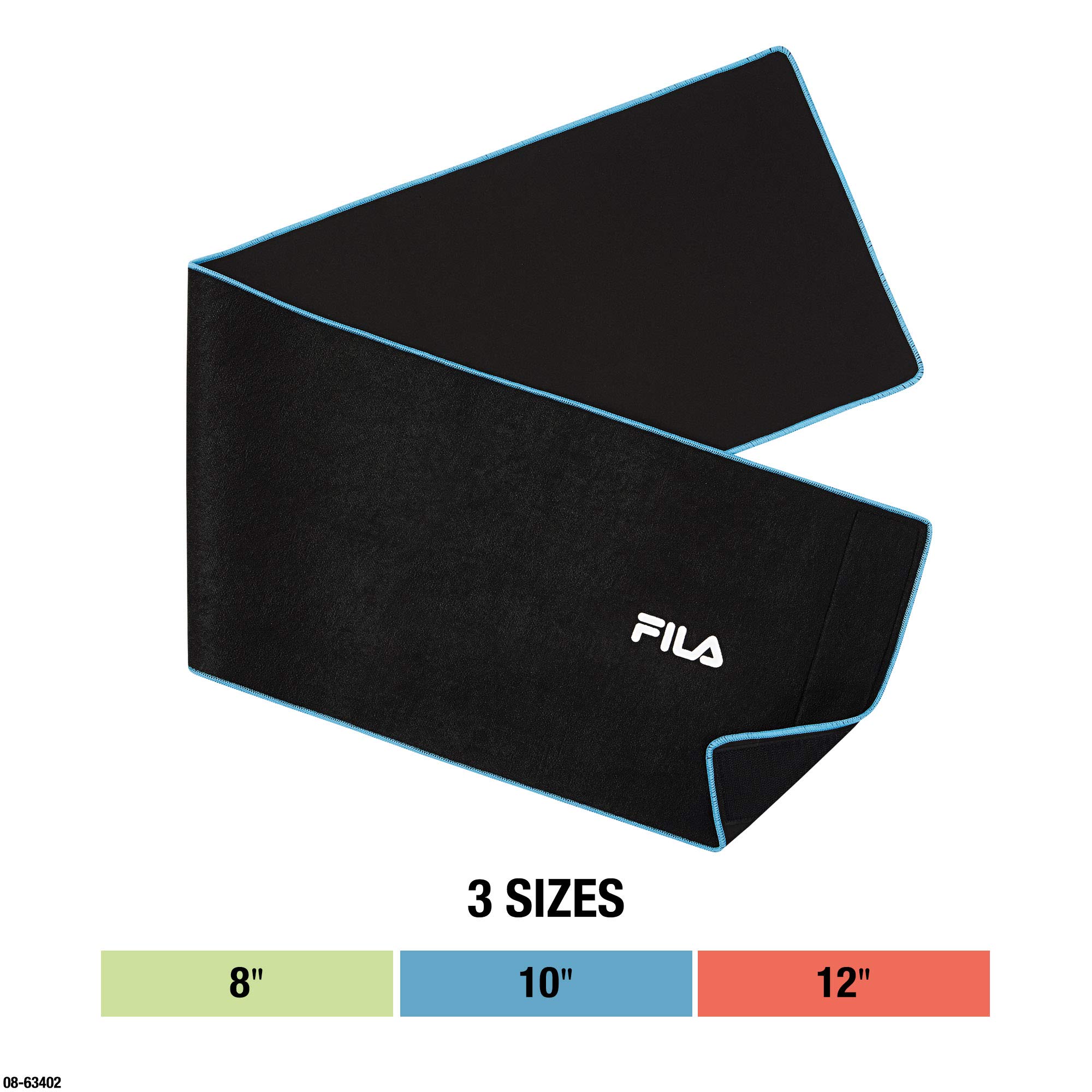 FILA Waist Trimmer Slimming Belt for Women & Men - Neoprene Sweat Trainer for Stomach, Abs, Back & Waist - Gym, Workout & Postpartum Recovery