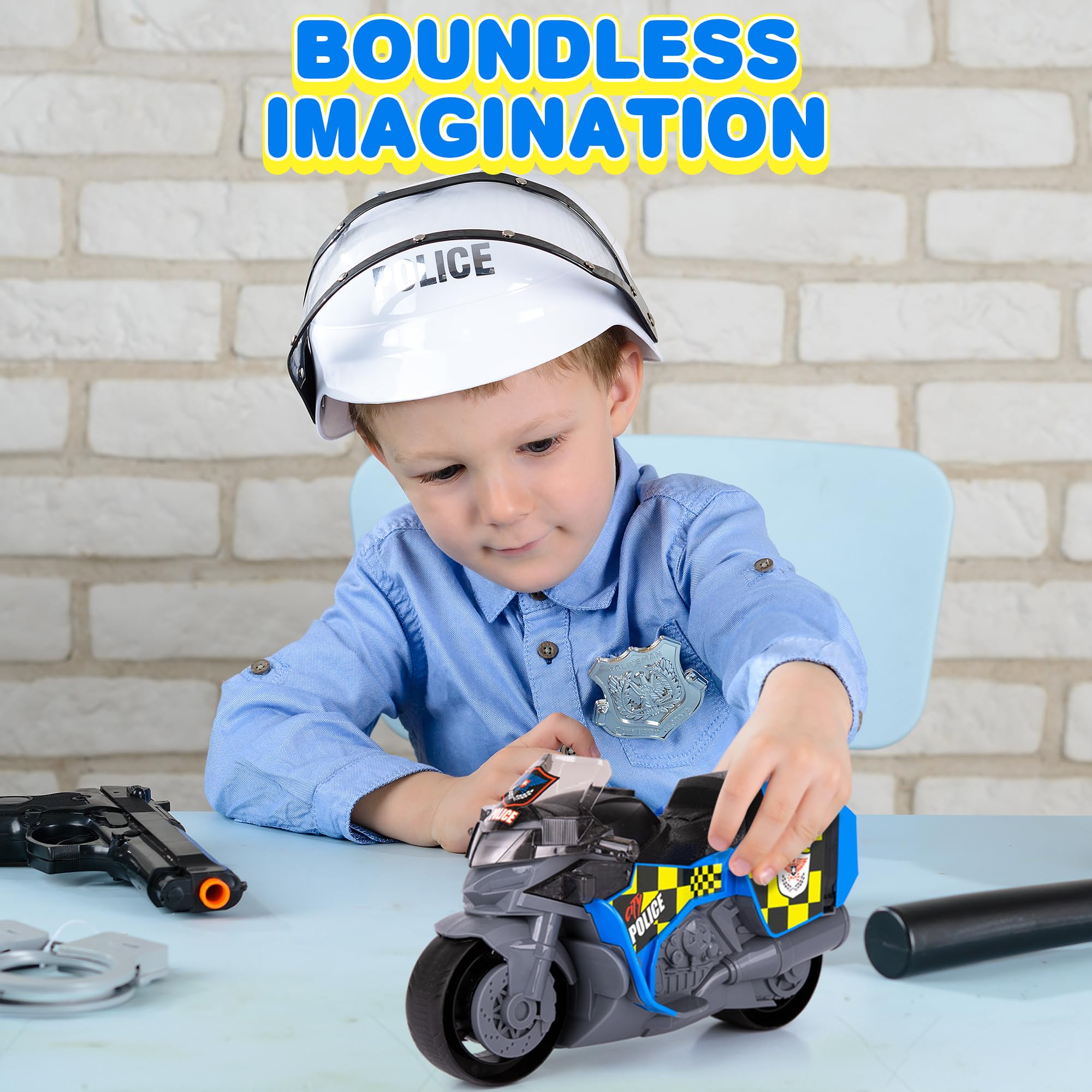 Kids Police Motorcycle Toy with Siren & Lights - Imaginative Play for Toddlers - Outdoor & Indoor Fun