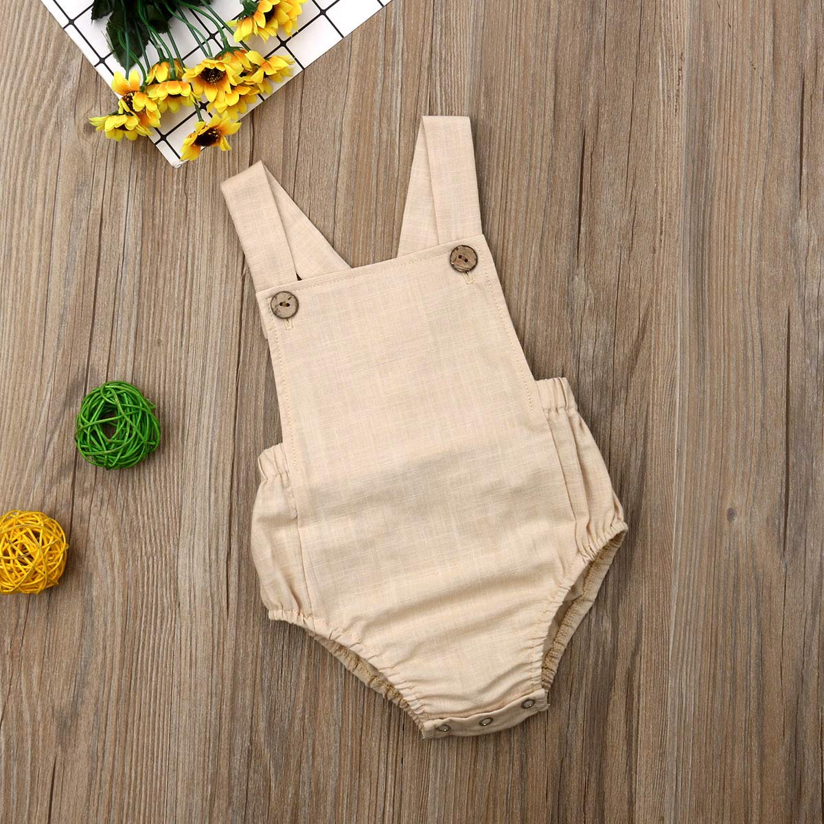 Organic Baby Romper - Floral Sleeveless Bodysuit for Newborn Girls & Boys | Soft One-Piece Jumpsuit for Summer, Playtime & Photo Shoots