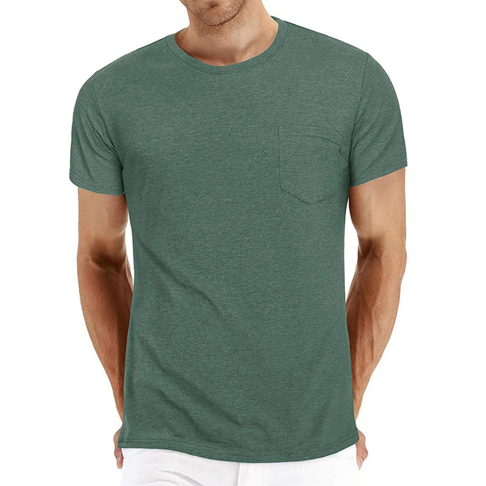 Men's Slim Fit Short Sleeve Henley T-Shirt - Casual Crewneck Basic Tee for Everyday Wear | Perfect for Work, Weekend & Outdoor Activities