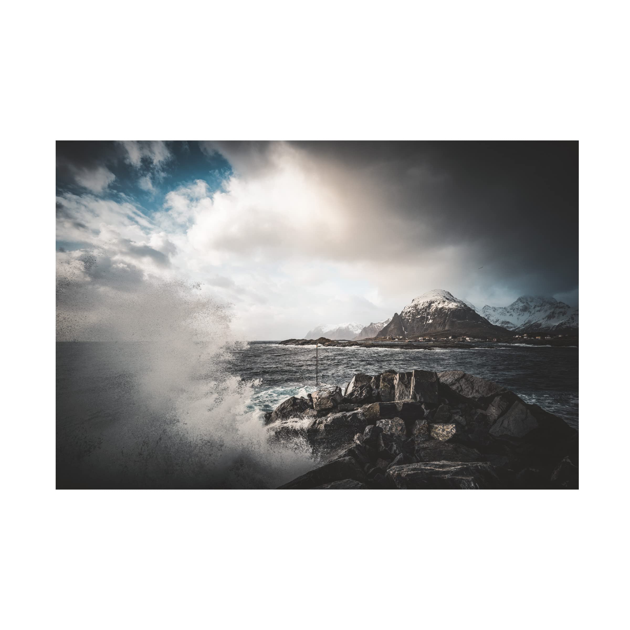Trademark Fine Art 'One More Wave' Canvas Wall Art by Philippe Sainte Laudy - Ocean Themed Painting for Beach House Decor, Living Room & Office Wall Decor