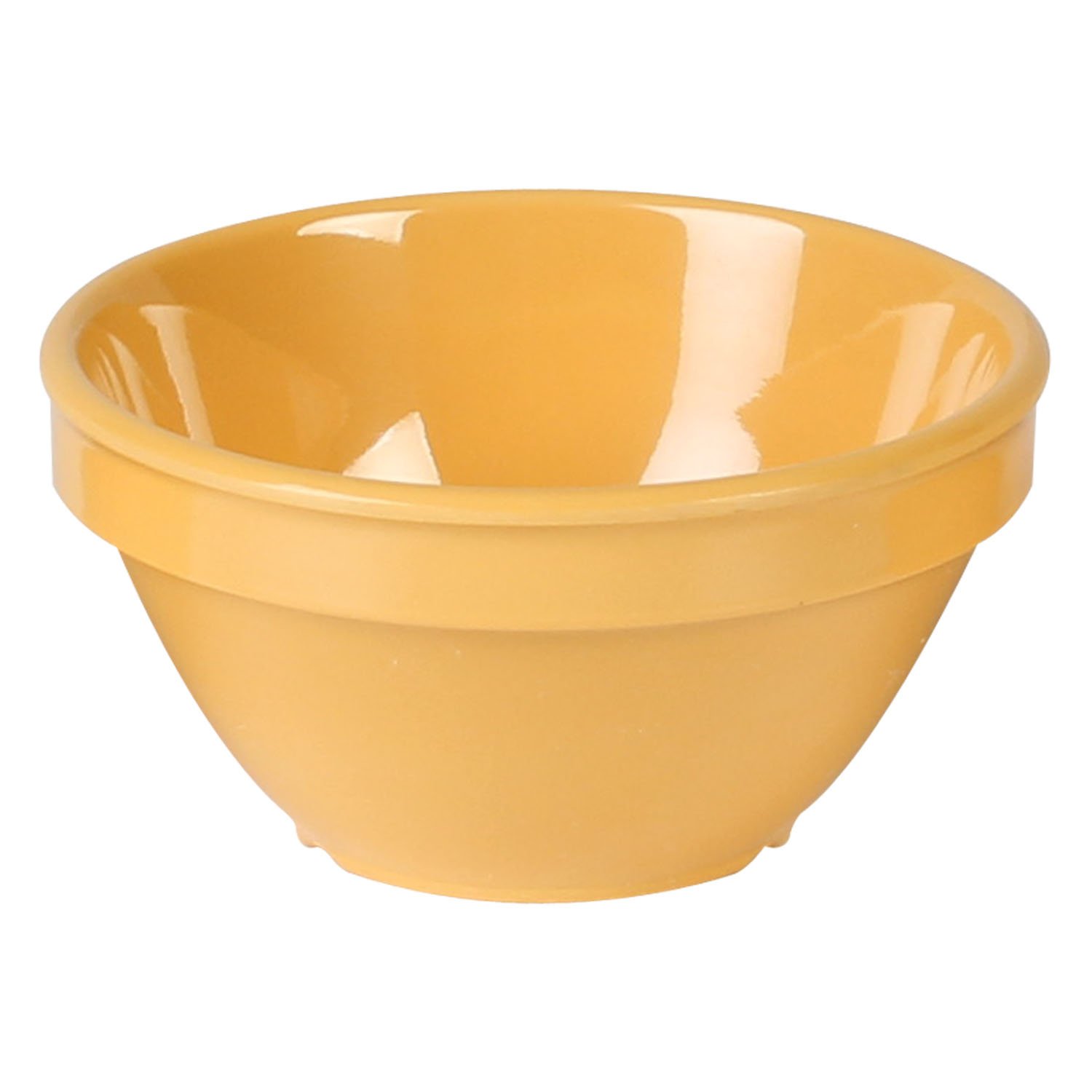 Bright Yellow Melamine Bouillon Cups - 4.25 Inch 8 oz Soup Bowls, Set of 12 - Durable & Lightweight Dishware for Restaurants, Picnics, and Outdoor Dining