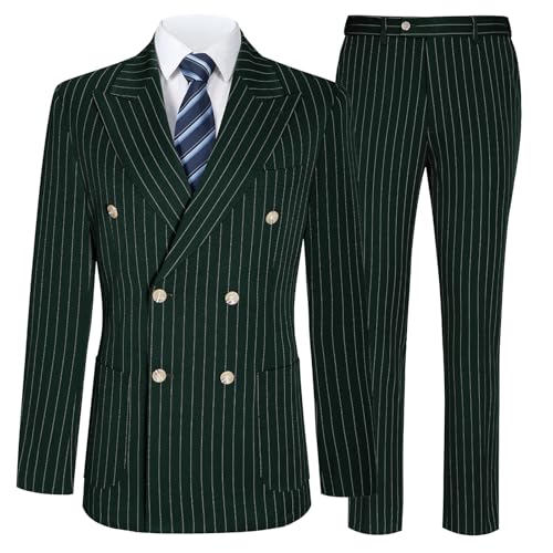 Deep Green Pinstripe