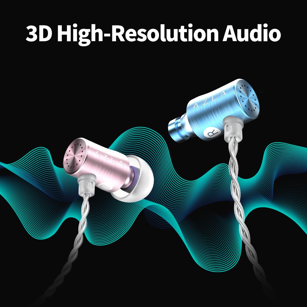 AZLA AZEL Edition G Gen 2 Wired in-Ear Earbuds with Microphone - 3.5mm Gaming Headphones with Durable Cable, Includes USB-C to 3.5mm Adapter & USB-A to USB-C Converter (Gold) - Perfect for PC Gaming, Mobile Gaming, and Online Meetings