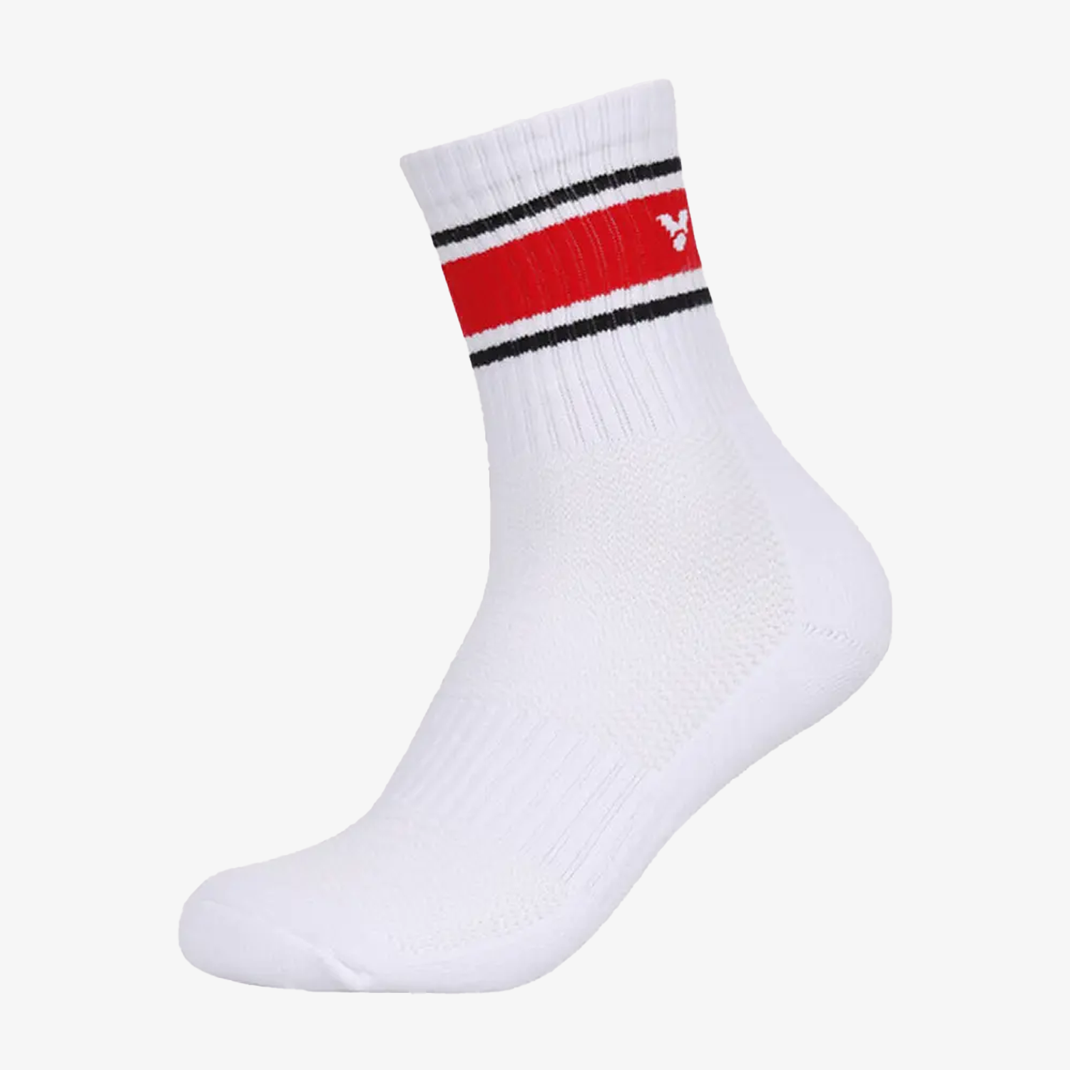 Victor Men's Sports Socks SK154 D - Breathable Athletic Socks for Running, Gym & Workout - Comfortable Red Performance Socks for Active Men