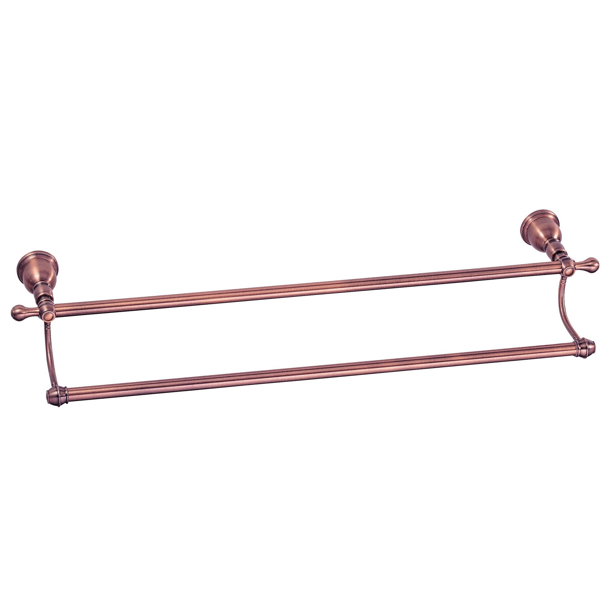 Danze Opulence 24-Inch Traditional Style Double Towel Bar in Antique Copper - Perfect for Bathroom, Spa, and Luxury Home Decor