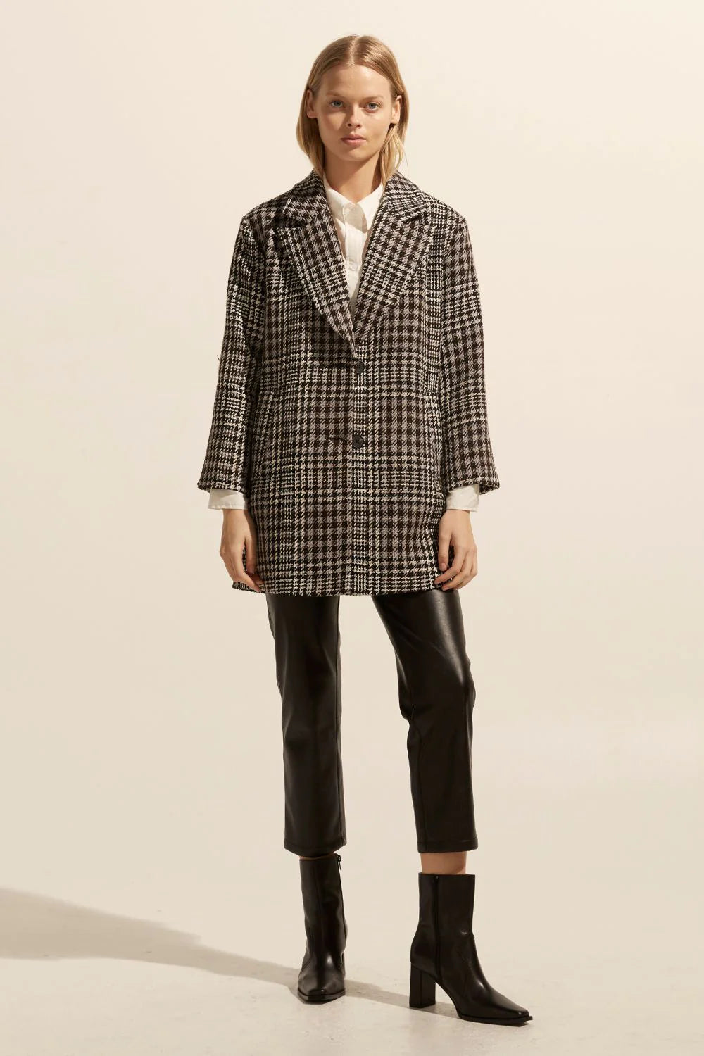 Zoe Kratzmann Alight Boucle Coat - Women's Elegant Knitted Wool Blend Jacket for Fall & Winter | Perfect for Office, Date Night & Special Occasions