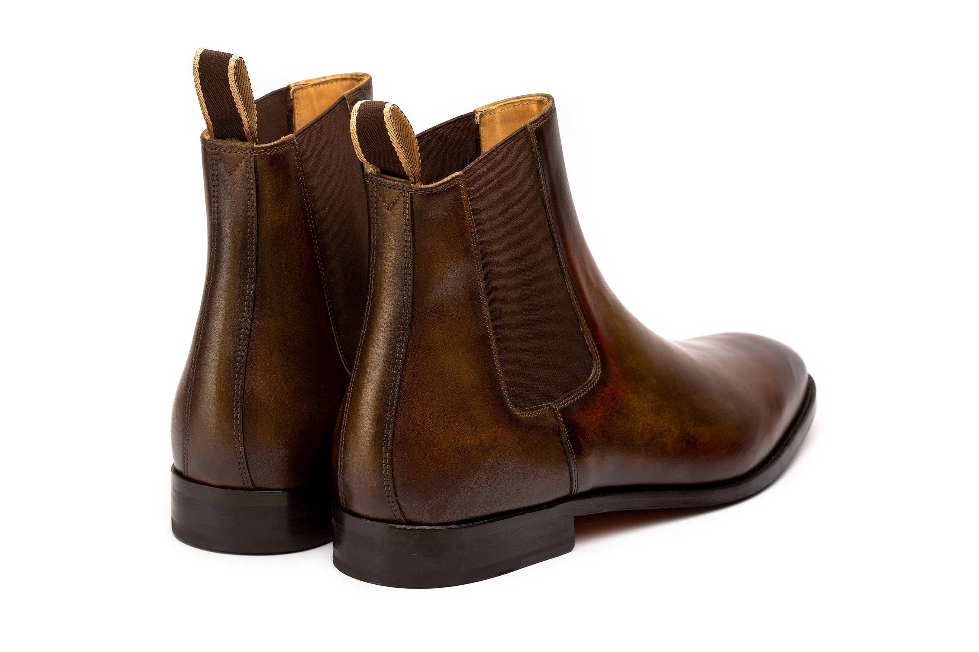 Premium Chelsea Boots for Men - Genuine Leather Forest Patina Ankle Boots | Waterproof & Comfortable | Ideal for Casual Wear, Outdoor Hiking & Winter Fashion