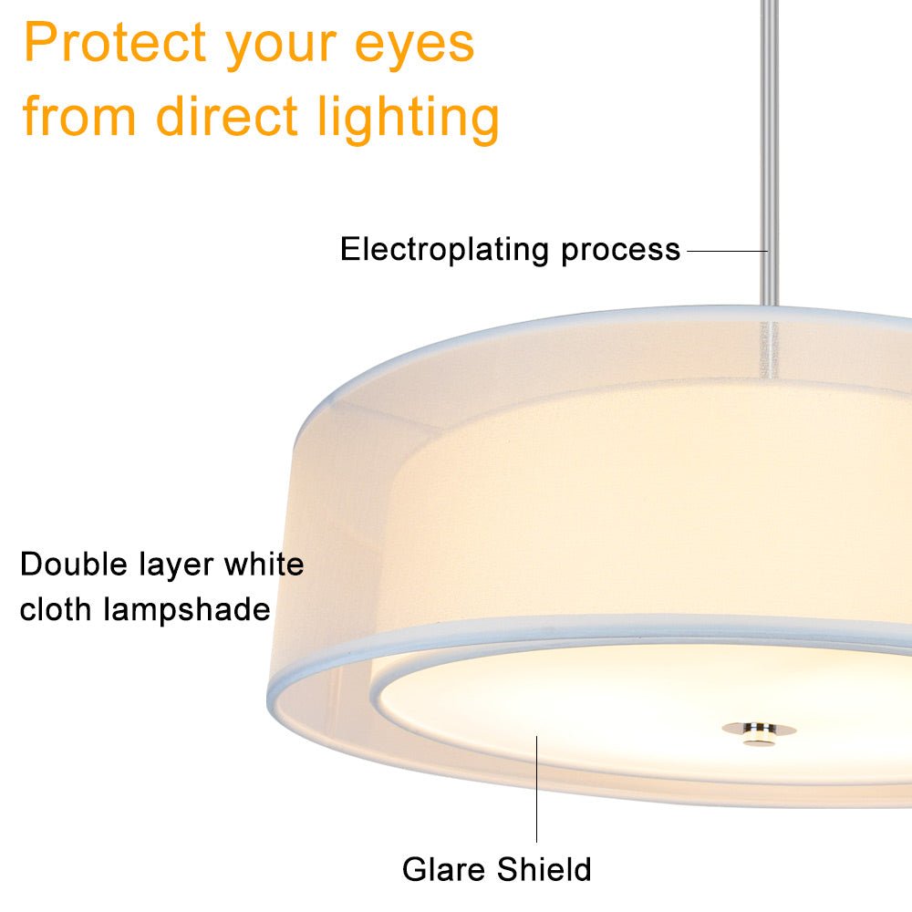 DLLT 3-Light Adjustable Semi Flush Mount Ceiling Fixture - 20