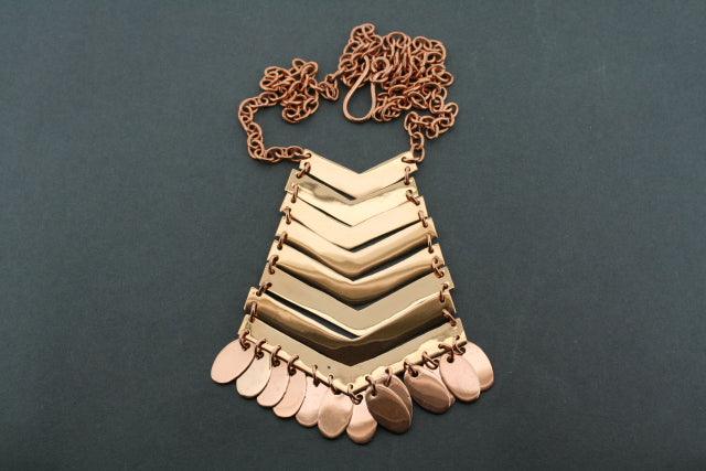 8-Piece Boho Copper Necklace Set with Tassel Pendants - Perfect for Layering, Festivals, and Everyday Boho Chic Style