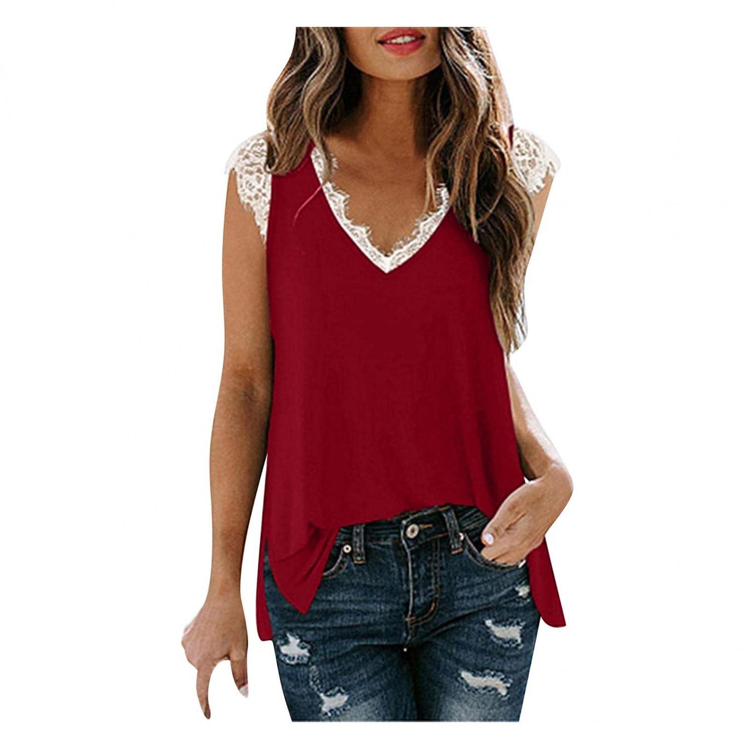 Trendy Women's Deep V Neck Zipper Sleeveless Tank Top - Casual Solid Color T-Shirt for Summer, Gym, and Everyday Wear