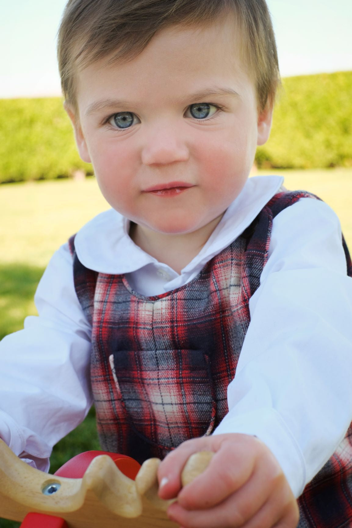 Jack Boys Classic Shortall Red Plaid - Boys' Stylish Overalls for Casual Play & Outdoor Adventures