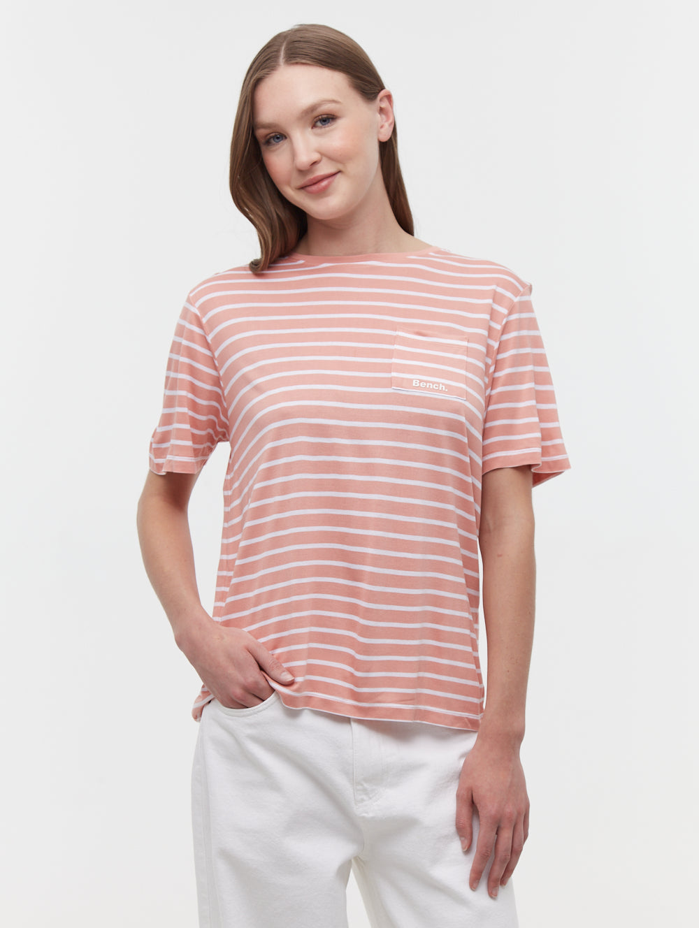 Nouria Striped Pocket T-Shirt for Men - Casual Comfort Fit Cotton Tee - Perfect for Everyday Wear, Outings & Relaxation