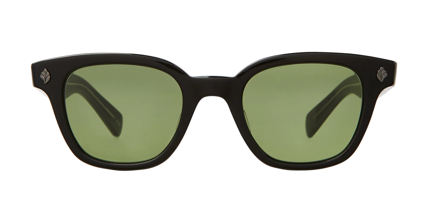 Garrett Leight Naples 2084 Black Green Sunglasses - Classic Aviator Style for Men & Women - Perfect for Outdoor Activities, Travel, and Fashion Accessories
