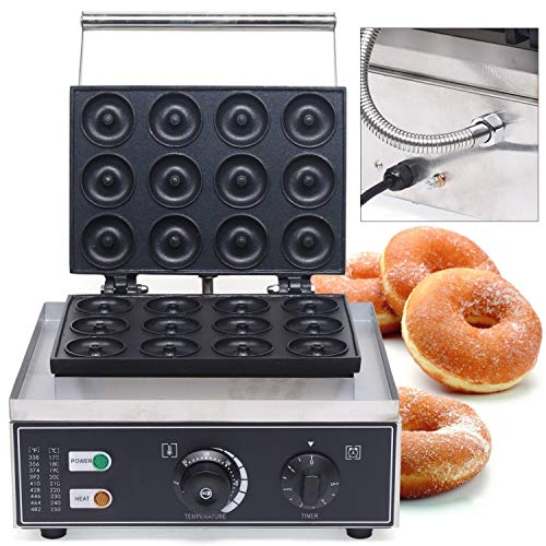 YIYIBYUS 12 Grid Commercial Electric Donut Maker Machine - Non-Stick Mini Donut Pan for Home & Bakery Use - 2