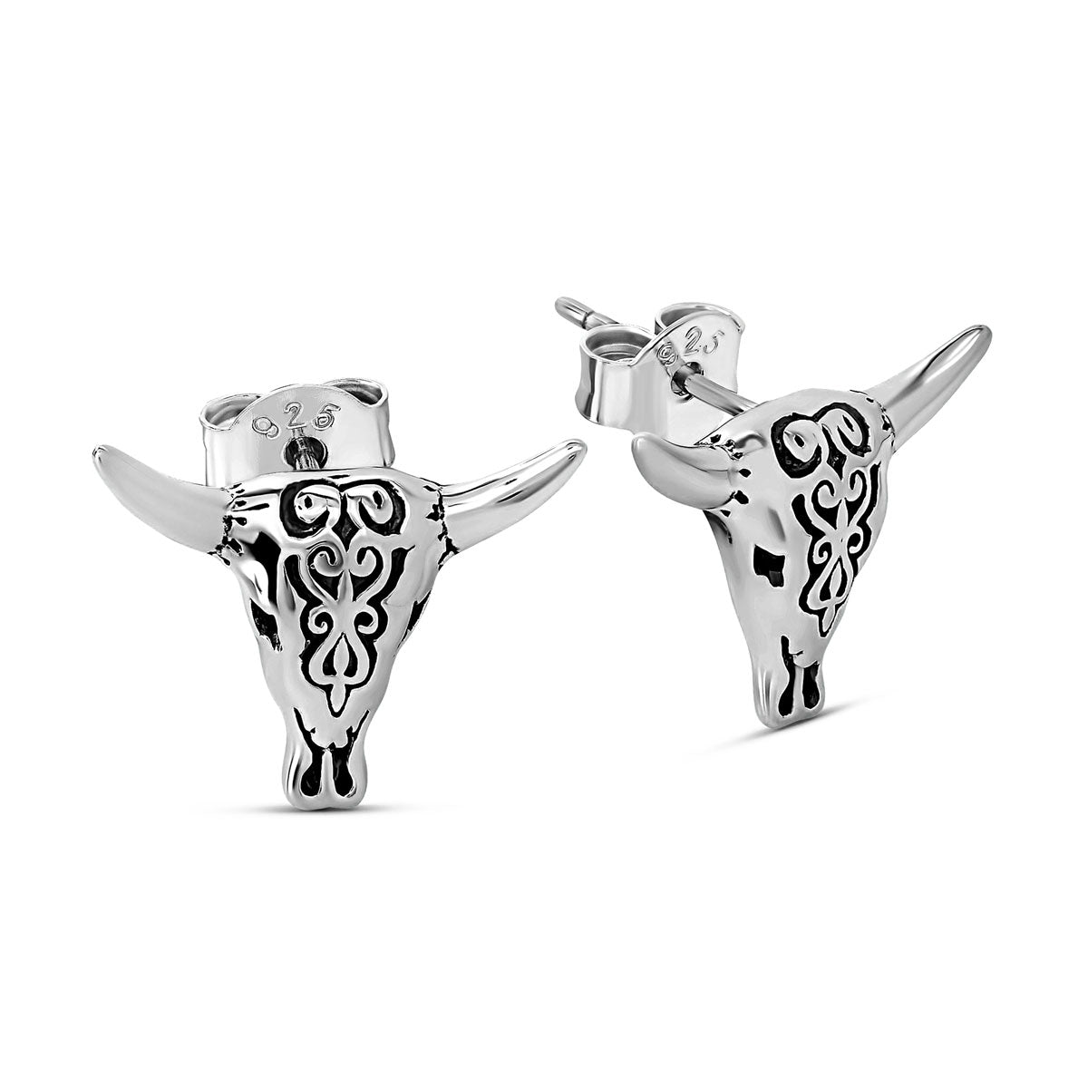 Gothic Filigree Skull Stud Earrings for Women - Punk Rock Jewelry for Halloween, Concerts & Gothic Fashion
