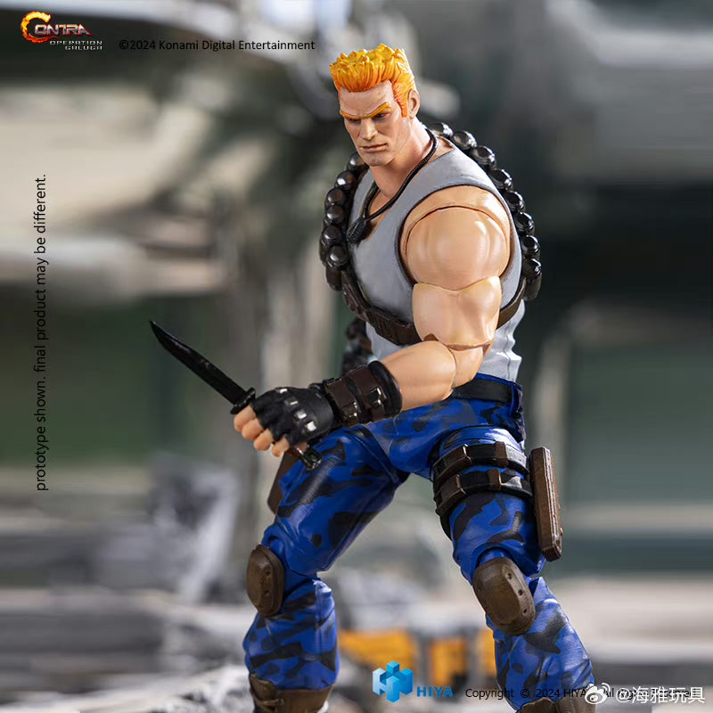 Pre-Order Hiya Toys 6-Inch Contra: Operation Galuga Action Figures - Lance Bean & Bill Rizer (16cm Exquisite Basic Series) | Perfect for Gaming Collectors and Display Shelves