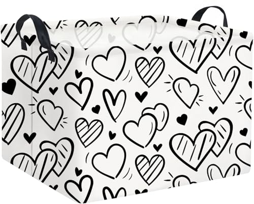 Black Striped Heart