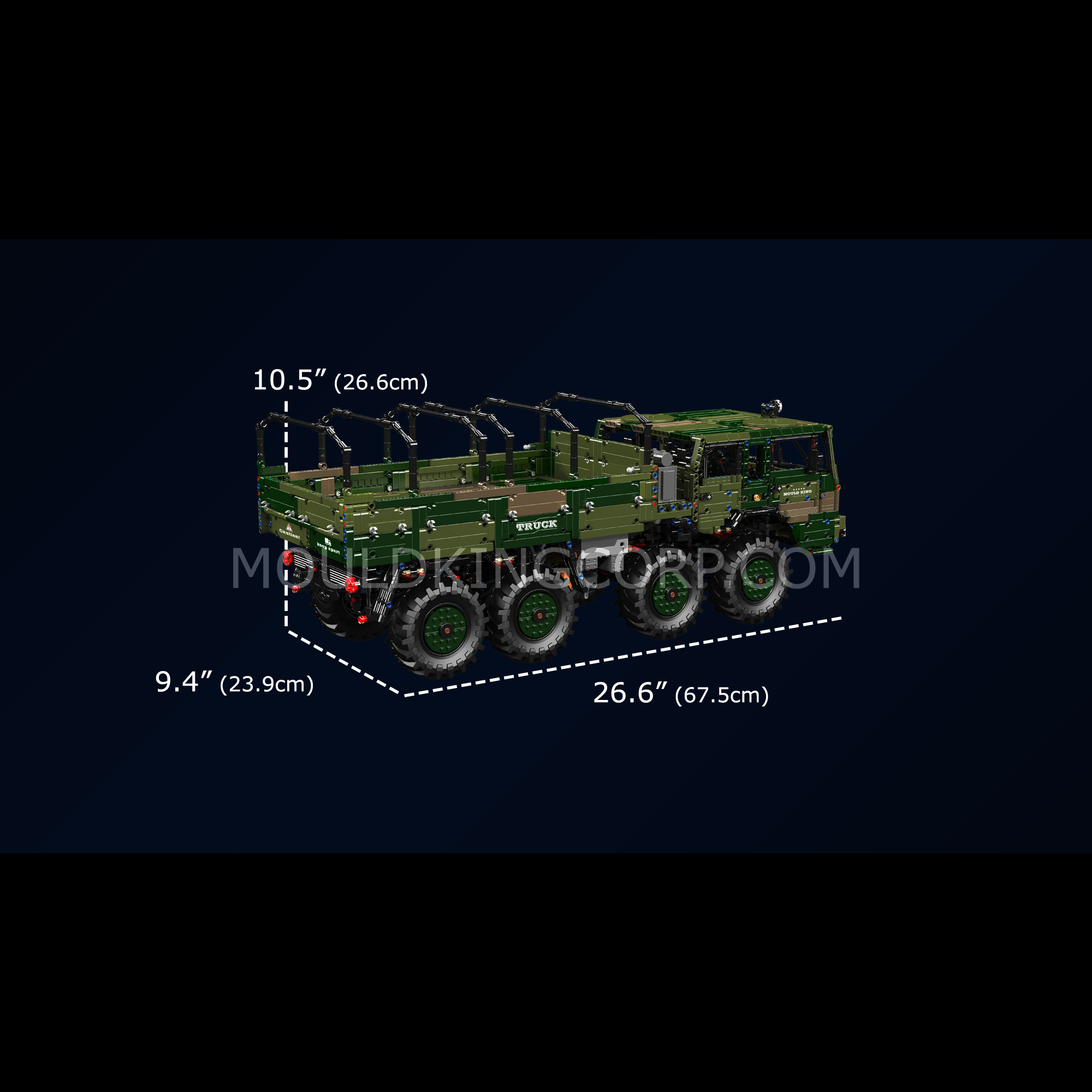 Mould King 20039/20040 Remote Control KOLOS 8X8 Truck Building Set - 4,733 Piece RC Construction Vehicle Model Kit for Adults & Teens | STEM Educational Toy for Engineering Enthusiasts | Perfect for Collectors & Off-Road Adventure Play