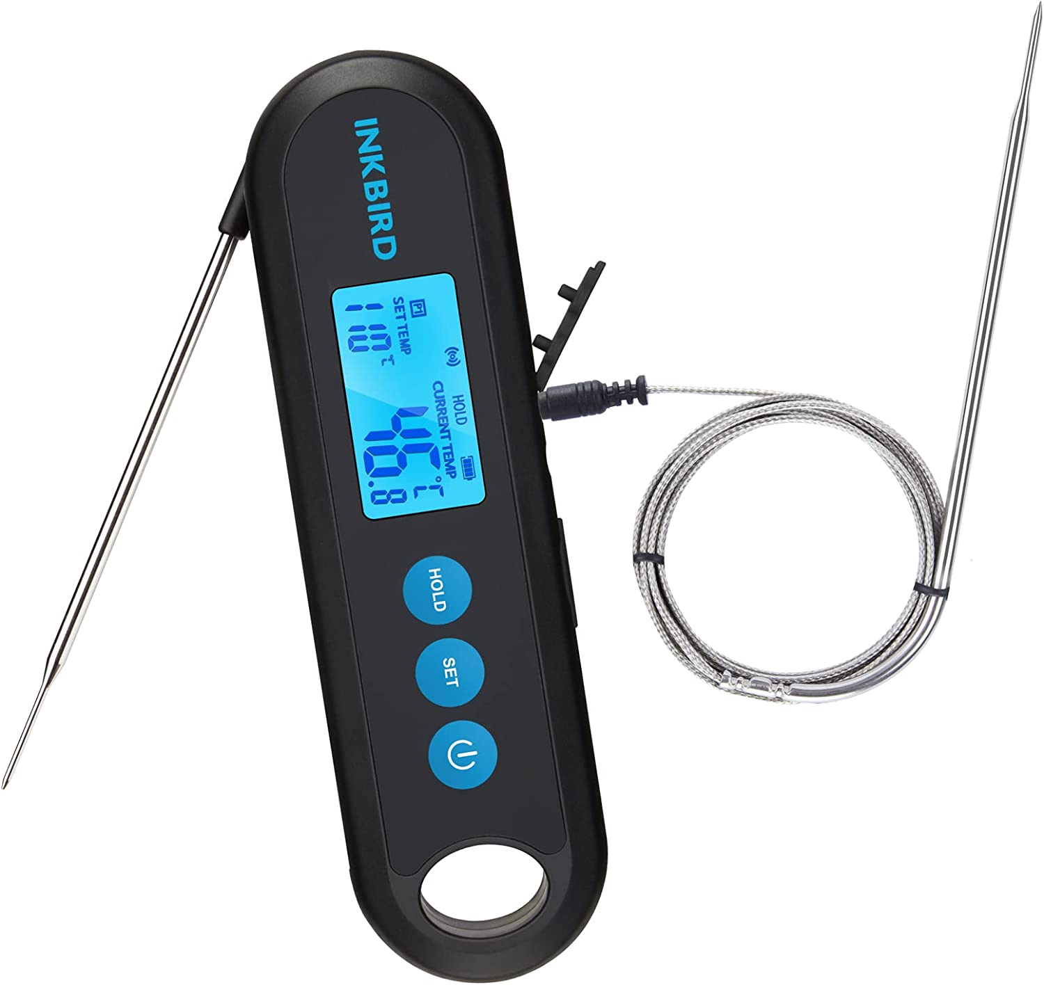 Instant Read Bluetooth Meat Thermometer IHT 2PB - Wireless Digital Cooking Thermometer for Grilling, Smoking, Baking & BBQ with Smartphone App