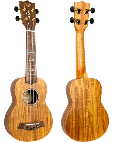 4-String Supernatural Series Soprano Ukulele - Acacia Wood DUS 440 - Perfect for Beginners, Travel & Beach Performances