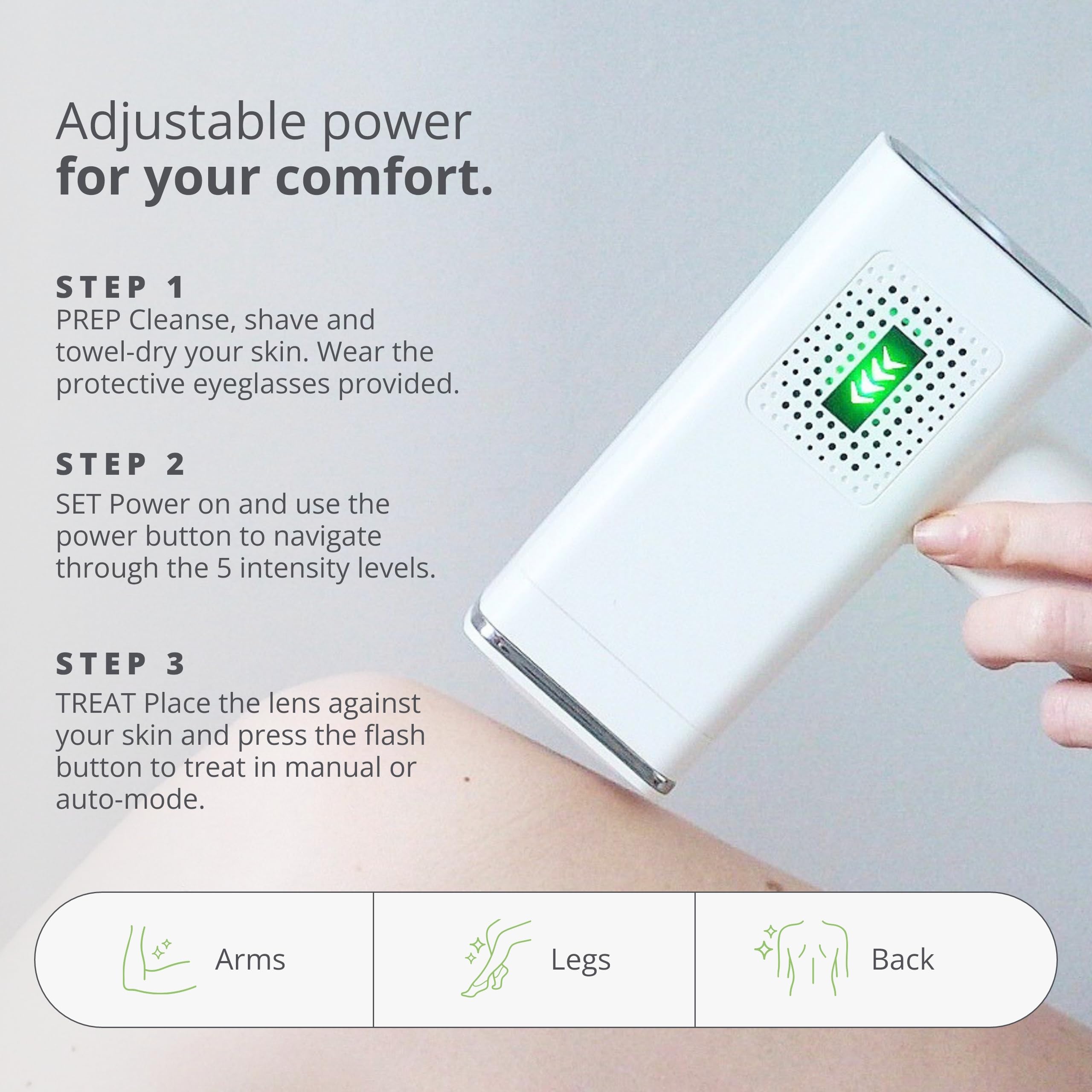 Tria Beauty IPL Hair Removal Device - Permanent Hair Removal for Legs, Bikini & Body - At-Home Laser Hair Removal System with Intense Pulsed Light Technology - Smooth Skin for Summer, Beach & Special Occasions