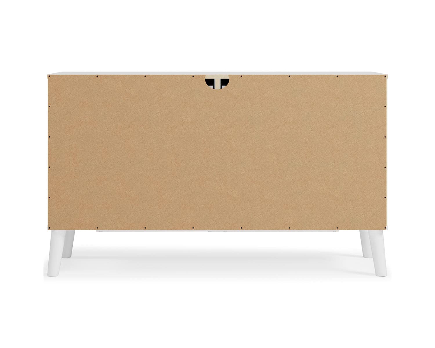 Signature Design by Ashley Piperton Scandinavian 6-Drawer Dresser - Two-Tone White Finish - Modern Bedroom Storage Solution for Home Organization & Decor