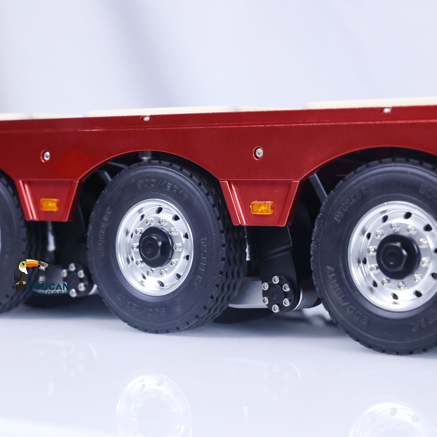 1/14 Scale Degree 996 RC Hydraulic Trailer Truck - 8 Axle Metal Remote Control Model with 5+3 Hydraulic Suspension | Construction Site & Off-Road Play | Collectible Truck for Adults & Hobbyists