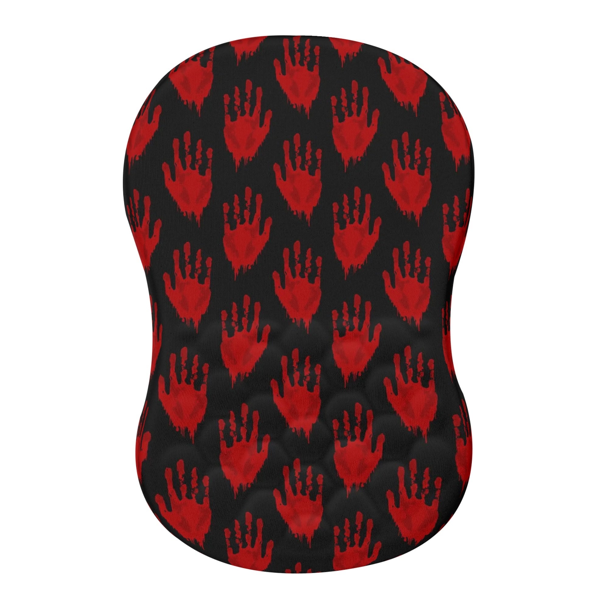 Bloody Hand Prints Mouse Pad with Wrist Rest - Ergonomic Gaming & Office Accessory for PC, Laptop, Computer Workstations