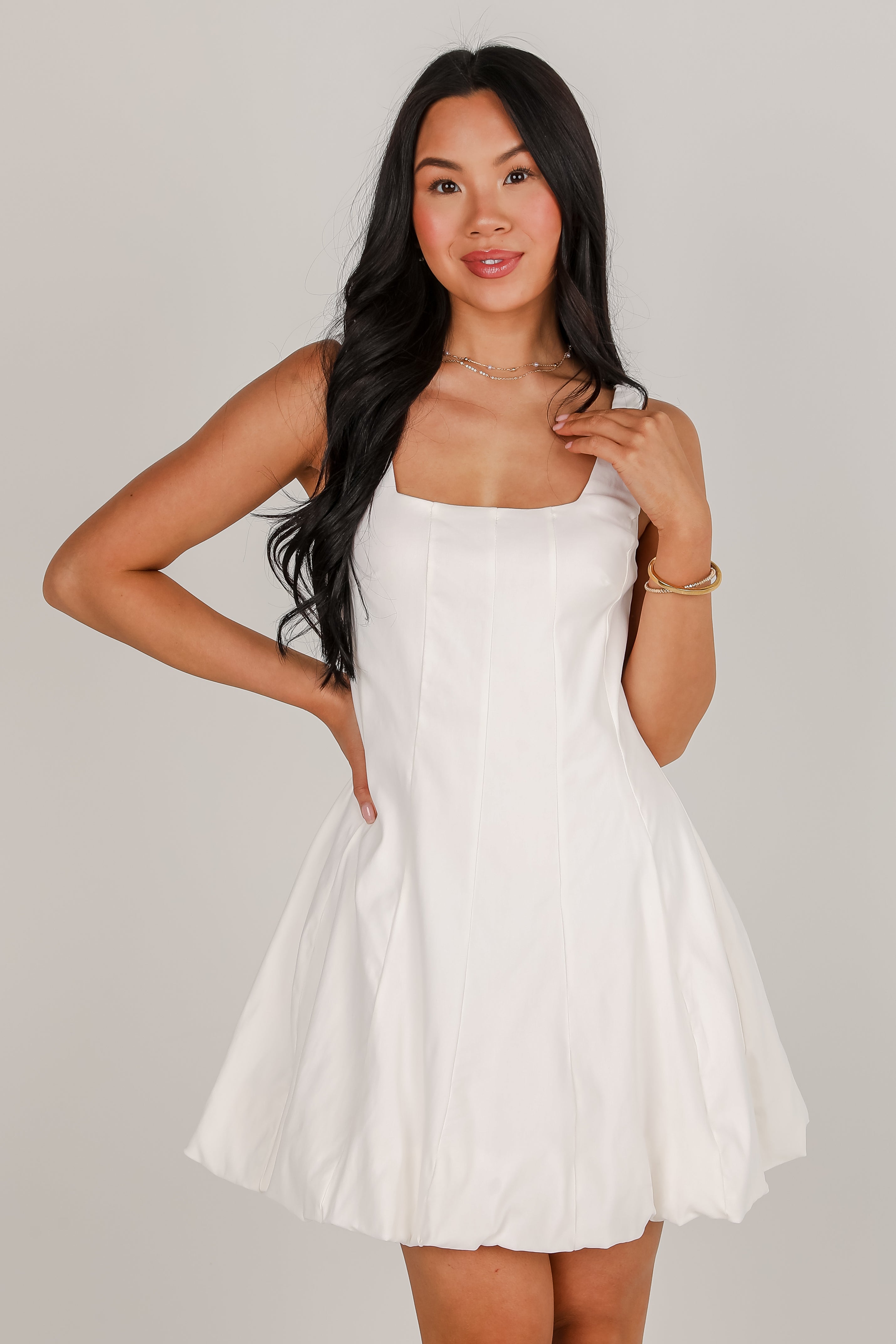According To You Bubble Hem Mini Dress - Flirty & Feminine Short Dress for Women | Perfect for Date Night, Parties & Summer Outfits