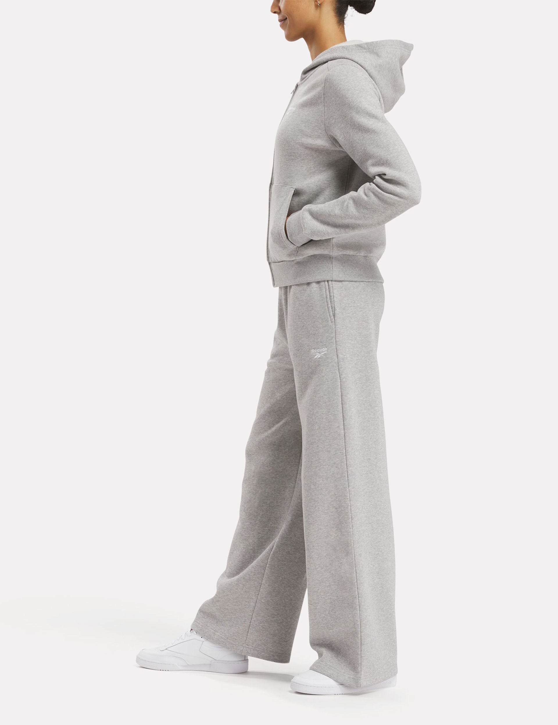 Identity Fleece Wide Leg Pants for Women - Medium Grey Heather | Cozy Lounge Pants for Home, Yoga & Casual Outfits