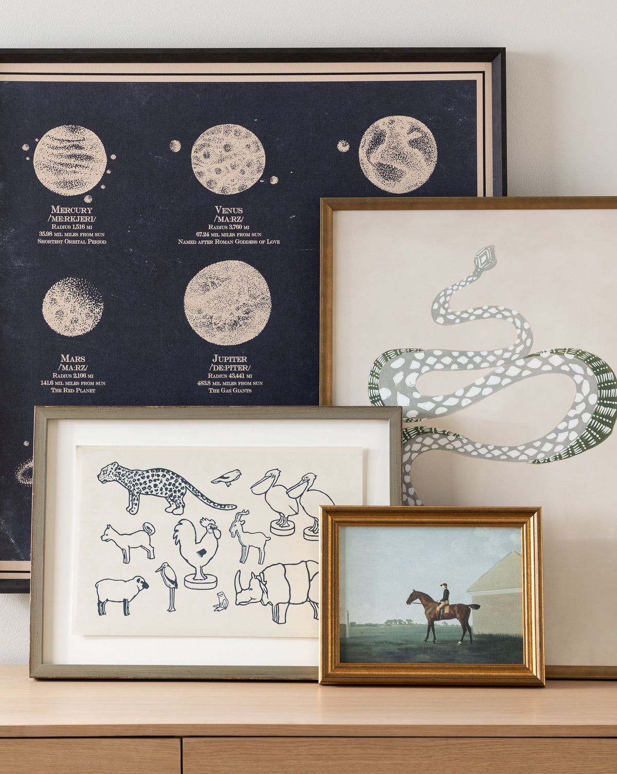 Nine Planets Solar System Diagram Poster - Educational Space Wall Art for Kids & Classrooms - Perfect for Astronomy Learning & Home Decor